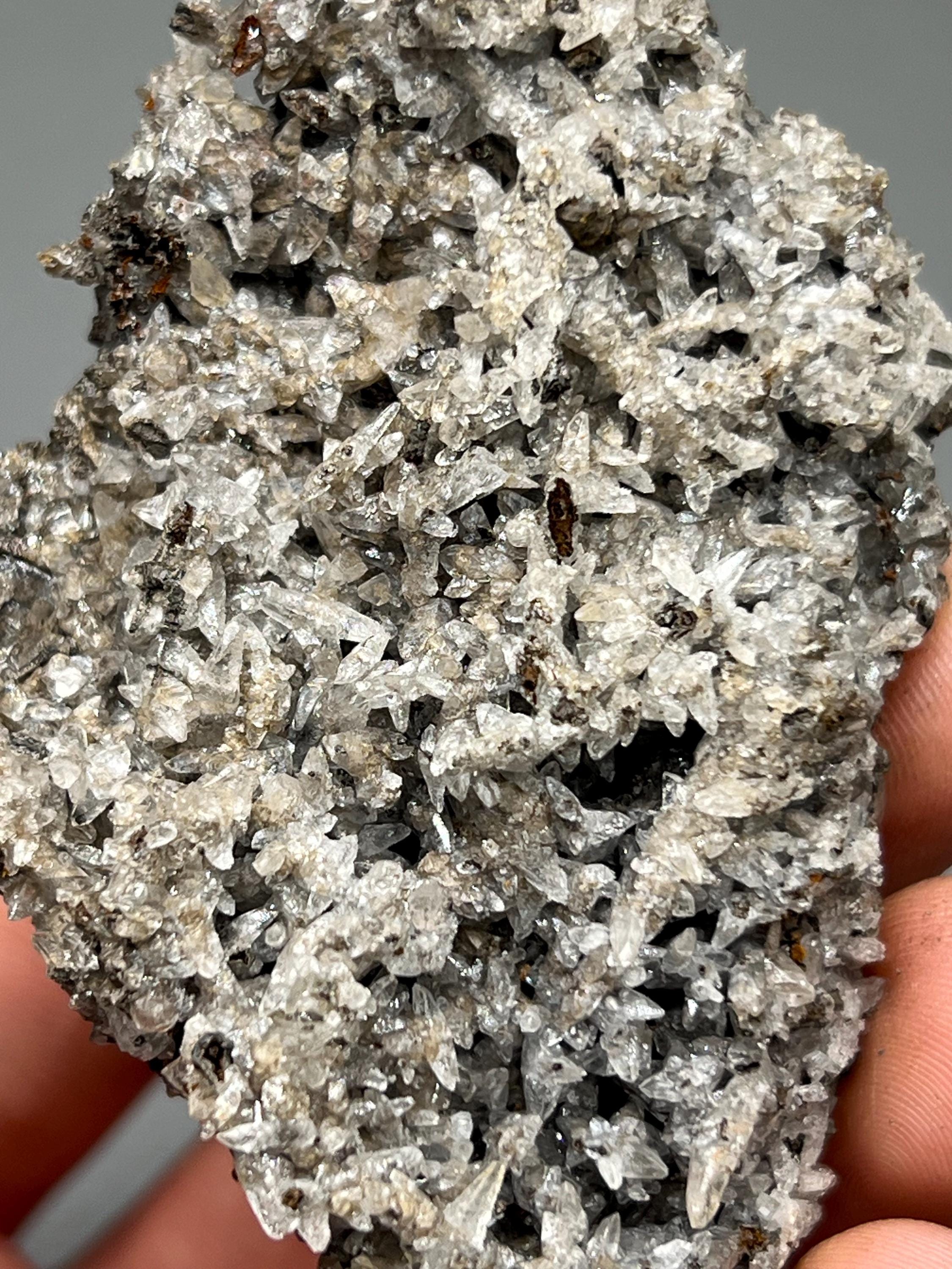 Crystal Calcite on Hematite, Turkish Mineral Specimen - Crystal Gemstone AE 