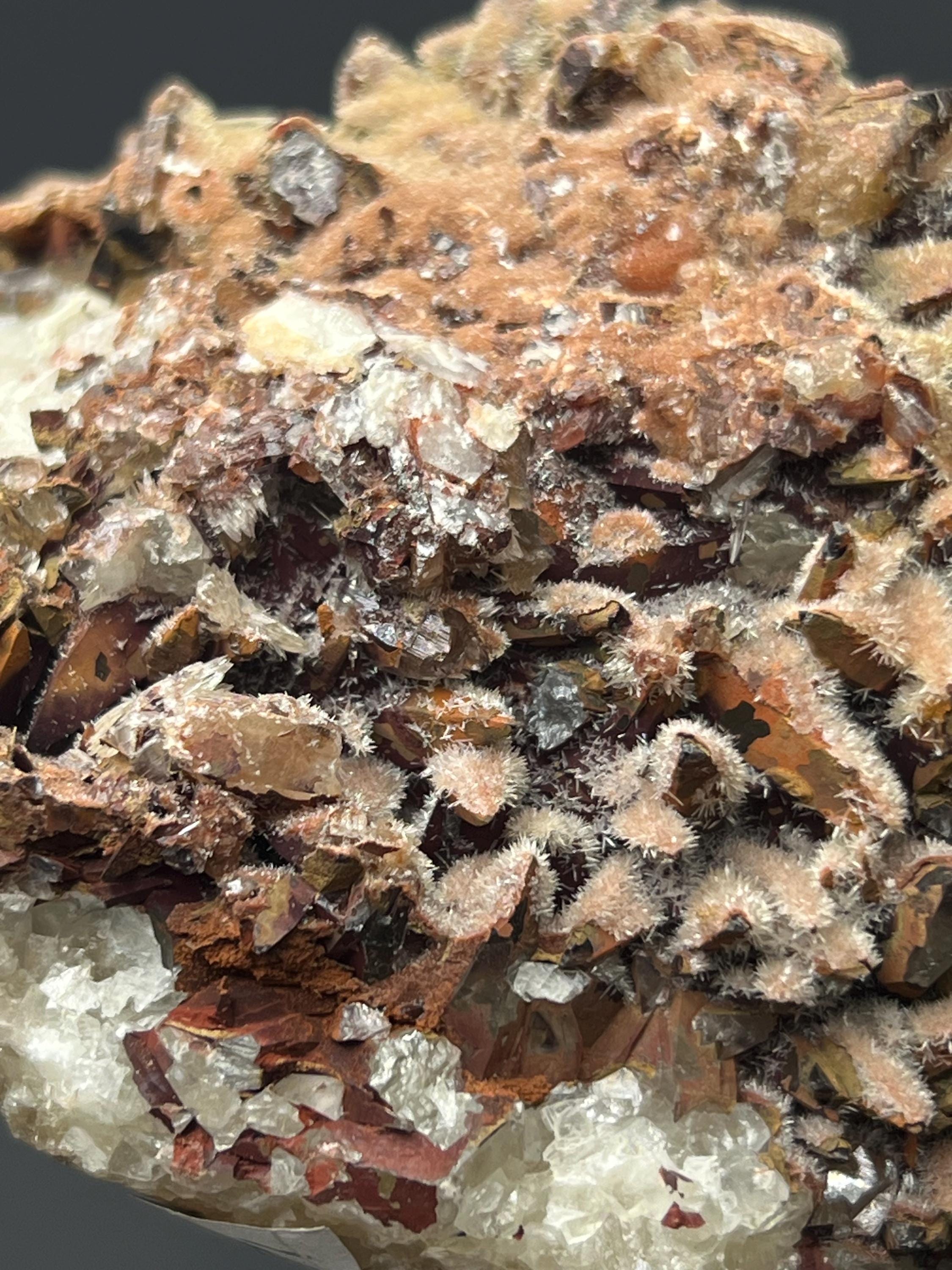 Double Sided Feather Red Crystal Calcite - Crystal Gemstone AE 