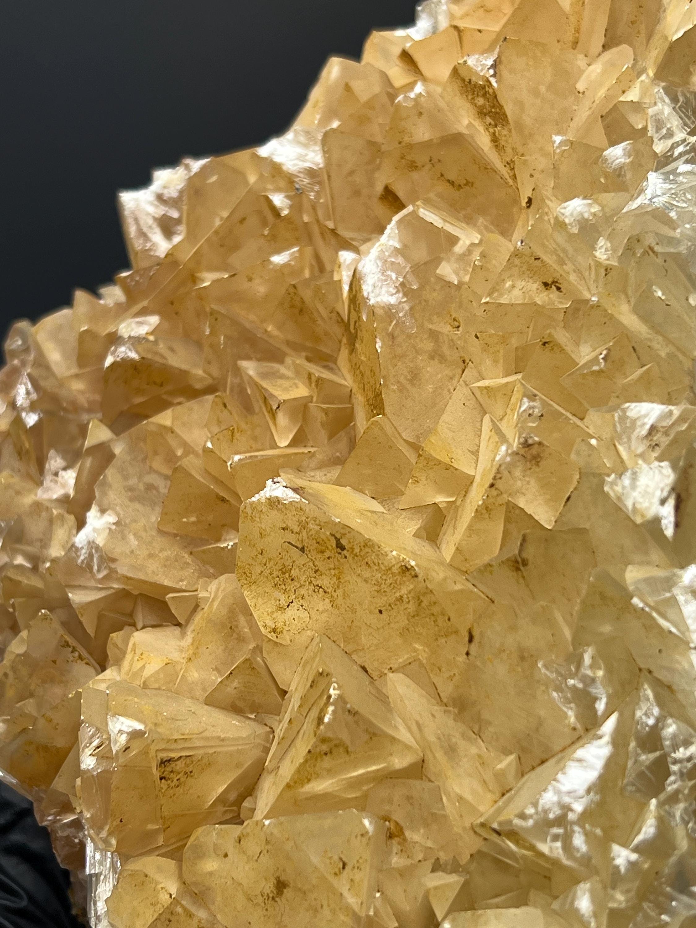 Orange Crystal Calcite Specimen - Crystal Gemstone AE 