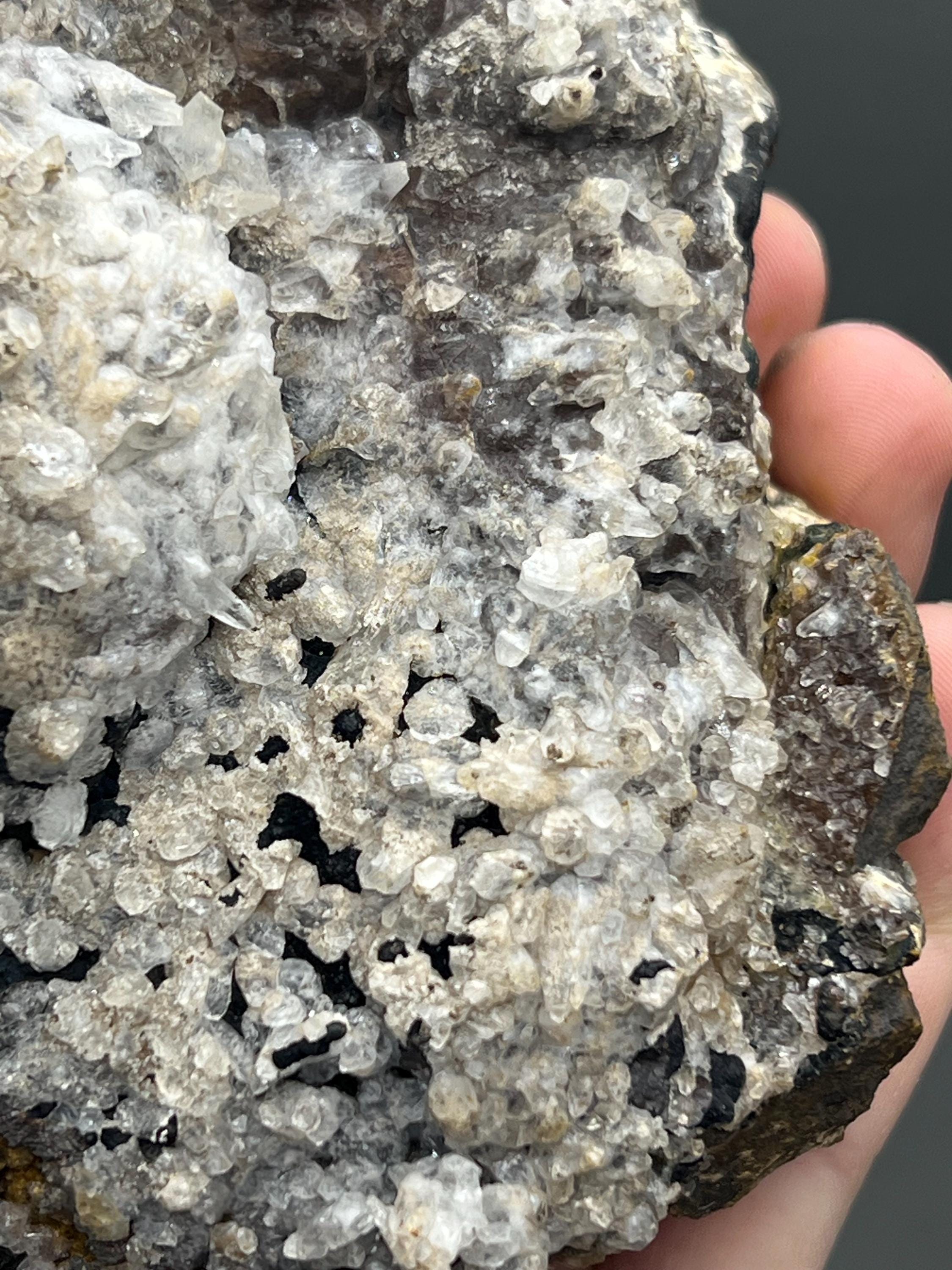 Very Special, Large Size Crystal Calcite On Hematite, For Special Collections - Crystal Gemstone AE 