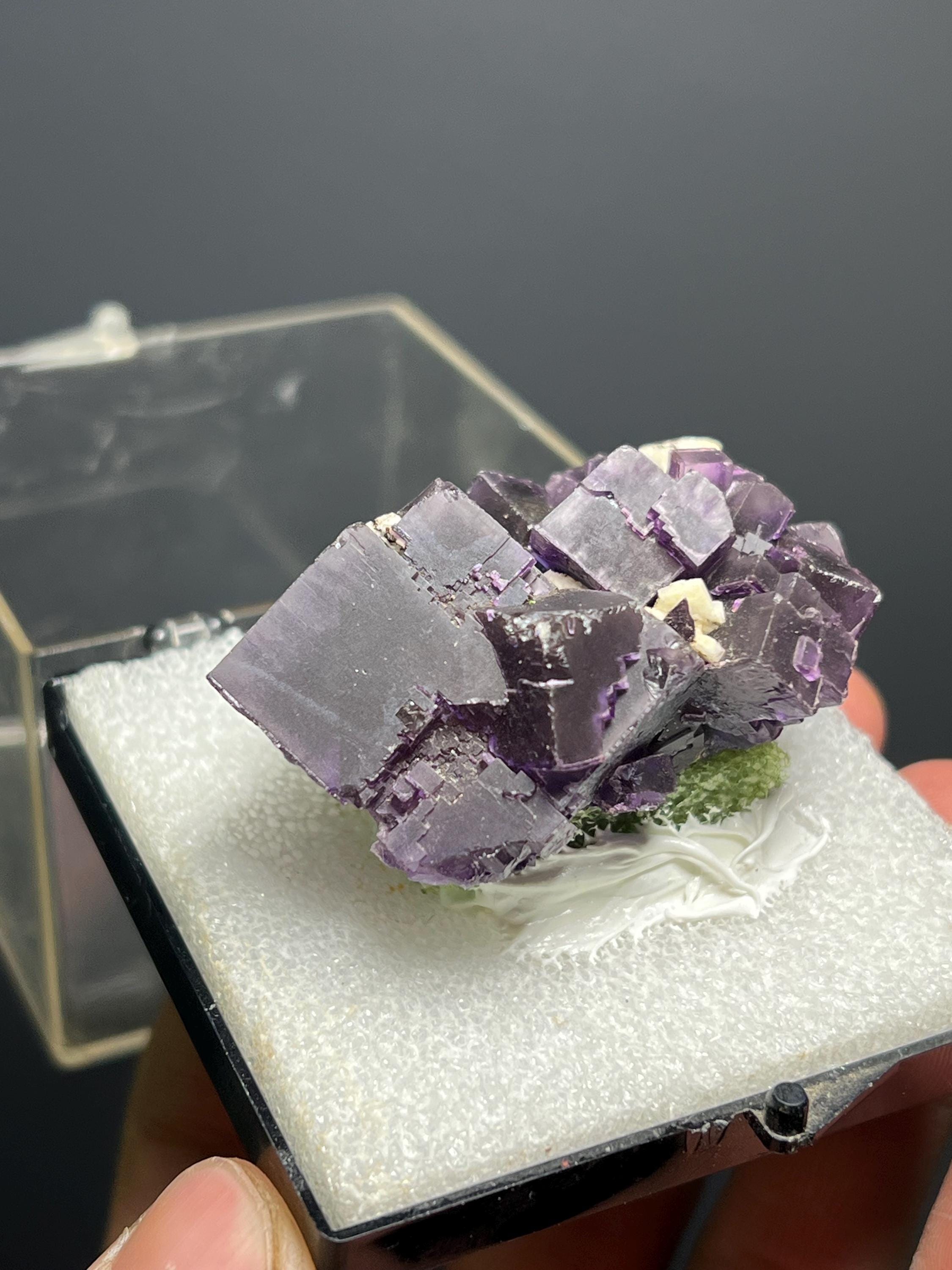 Beautiful Purple Fluorite Specimen - Crystal Gemstone AE 