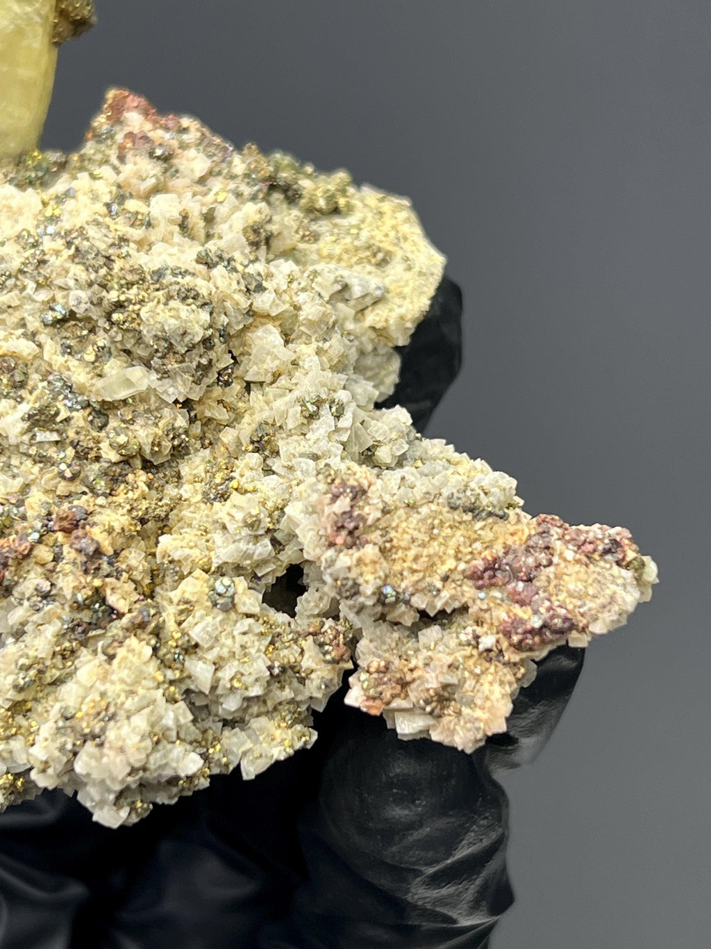 Chalcopyrite With Calcite - Crystal Gemstone AE 