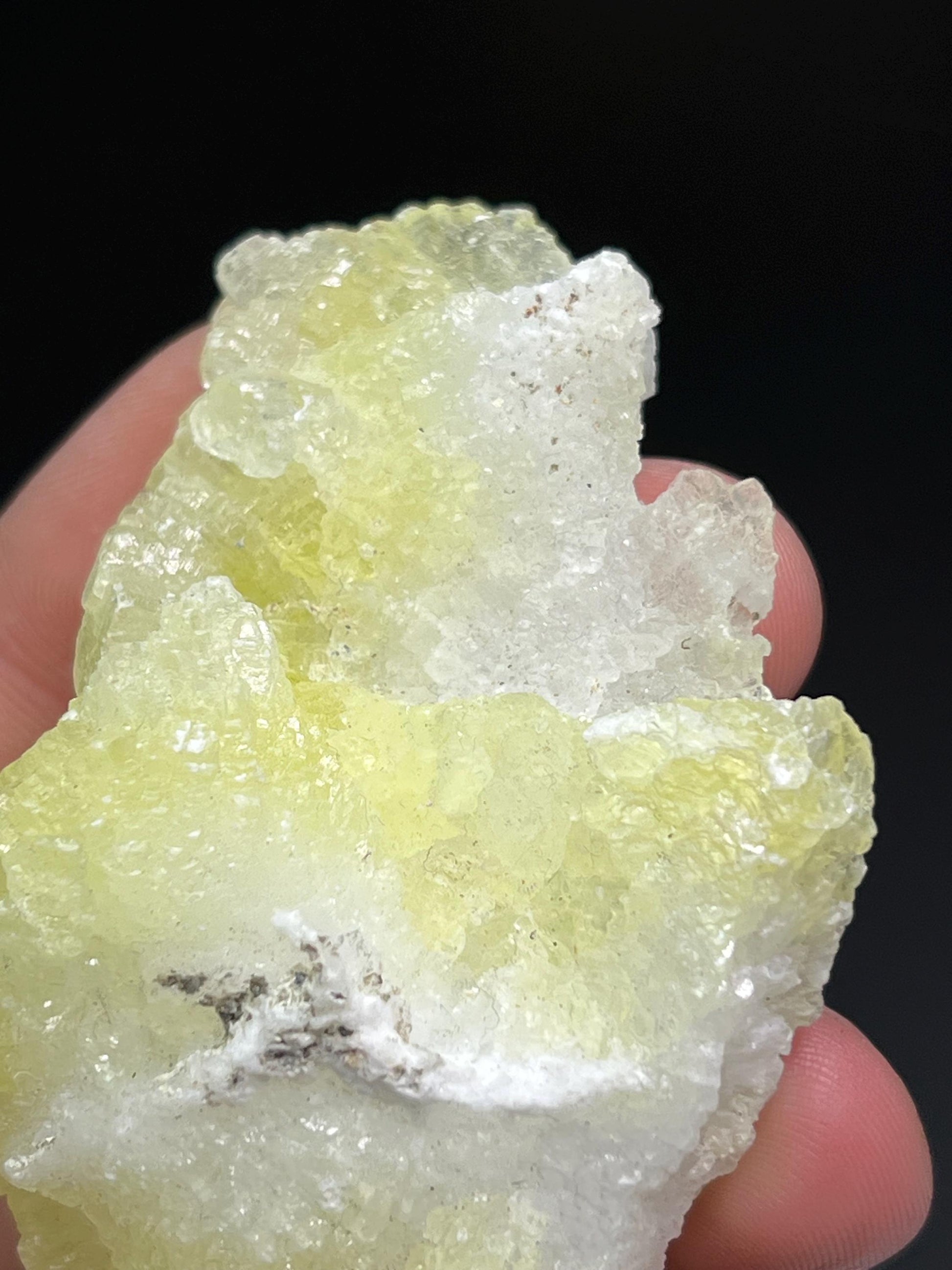 Yellow Brucite Specimen - Crystal Gemstone AE 