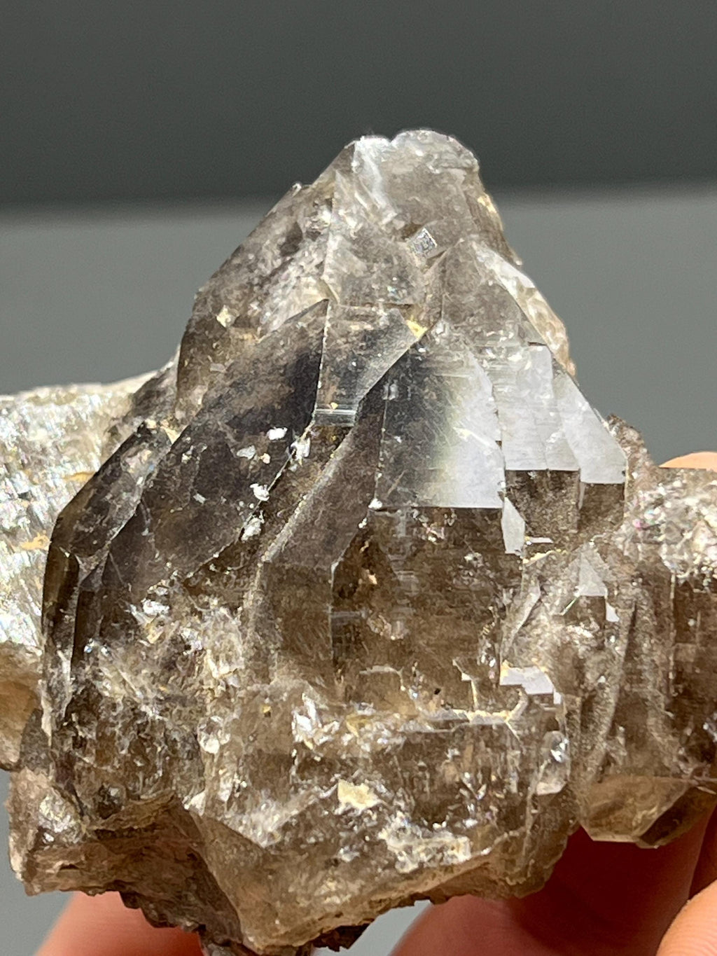 Very Special, 2 Sided Elestial Smoky Quartz, From Turkey - Crystal Gemstone AE 