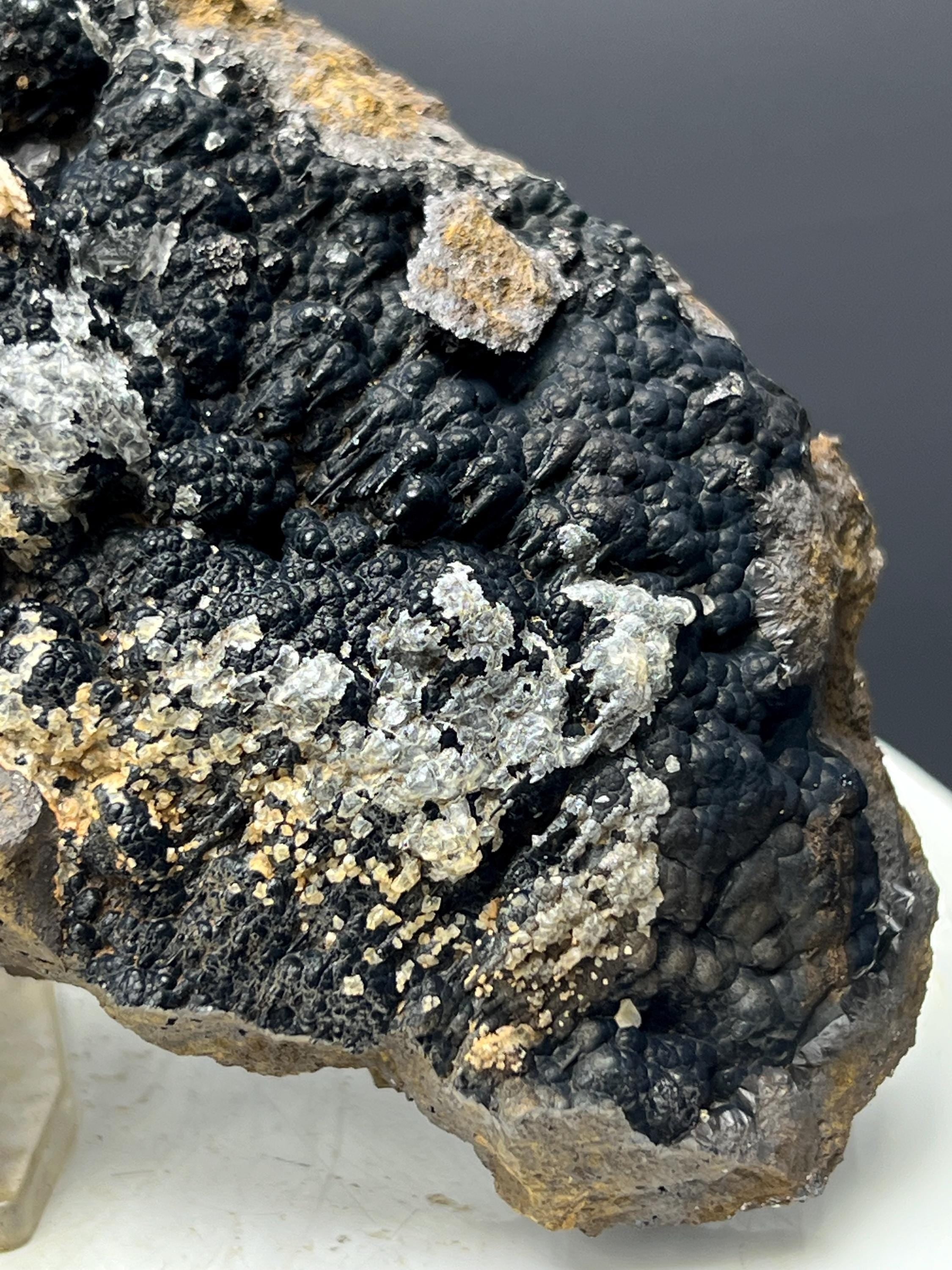 Museum Grade, Crystal Calcite With Goethtie Specimen, For Special Collection - Crystal Gemstone AE 