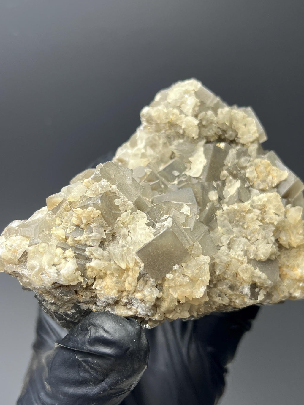 Calcite With Fluorite Specimen - Crystal Gemstone AE 