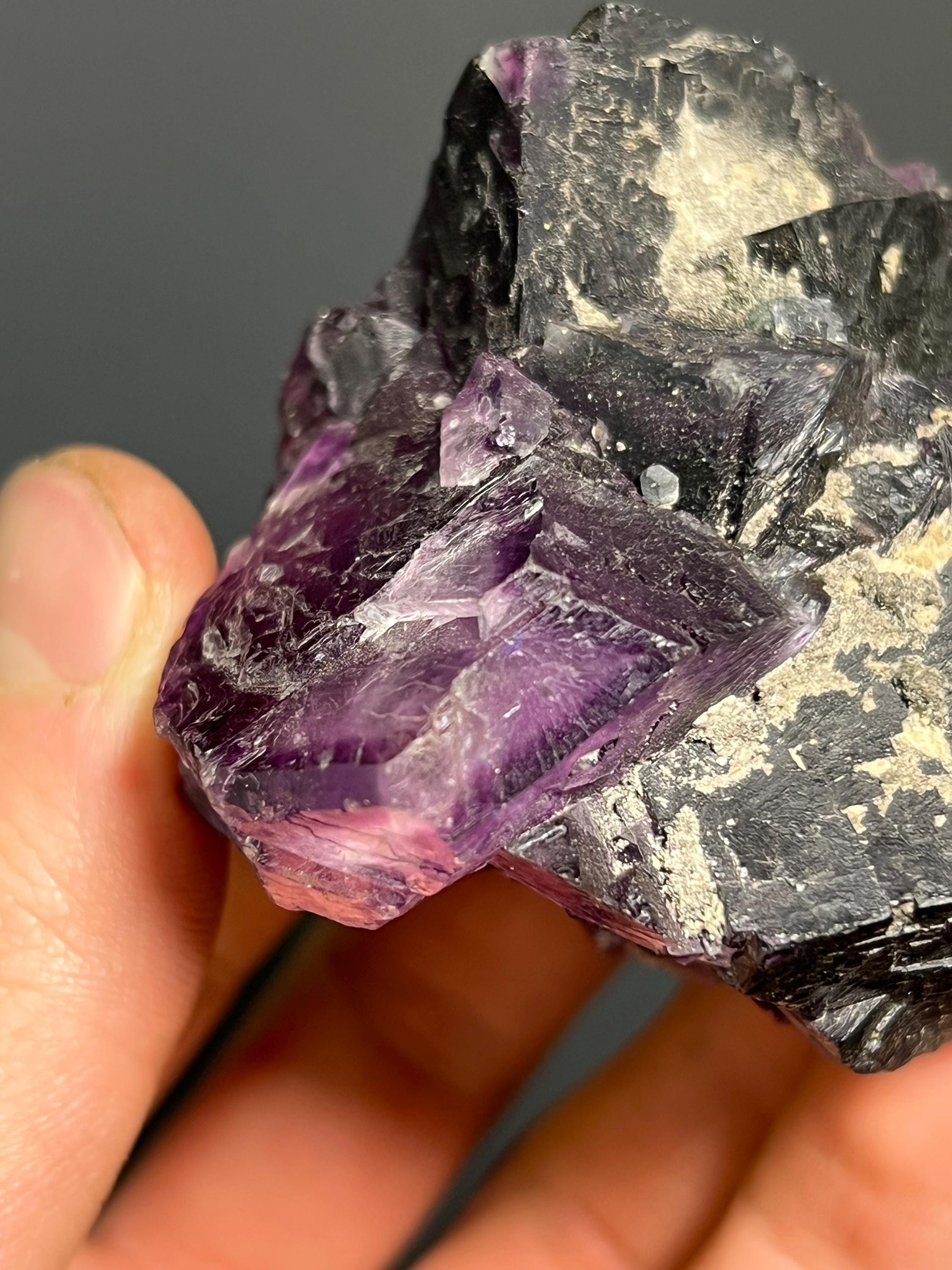 Phantom Purple Fluorite - USA - Crystal Gemstone AE 