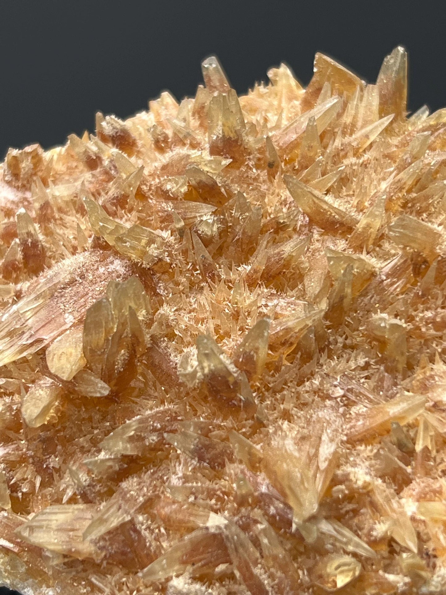 Feather Orange Crystal Calcite Specimen