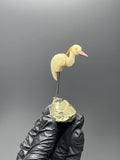 Pyrite Stone With Natural Stone Bird - Crystal Gemstone AE 