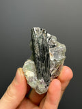 Fluorite On Tourmaline Schorl - Namibia - Crystal Gemstone AE 