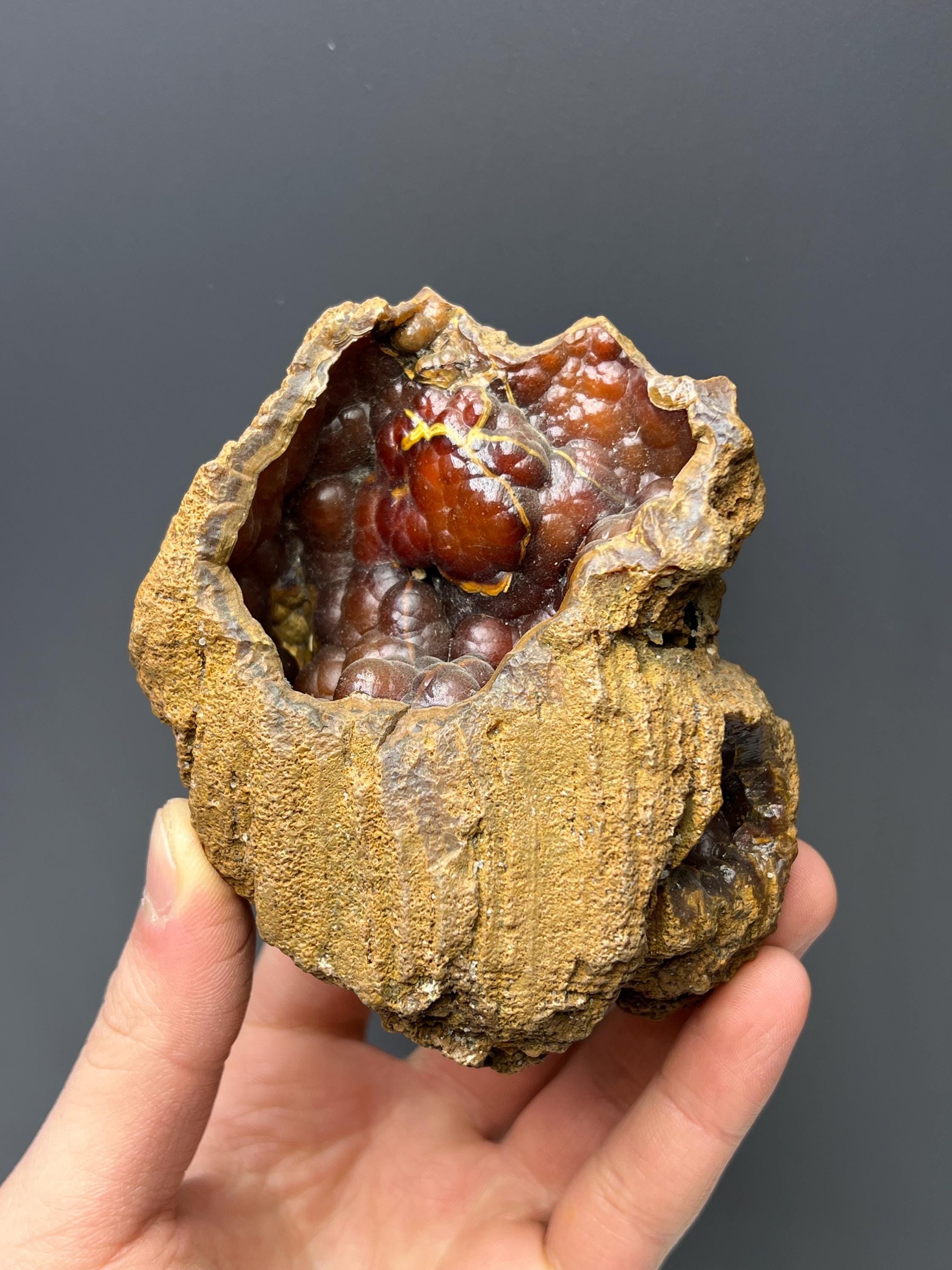 Red Fox Agate Specimen - Crystal Gemstone AE 
