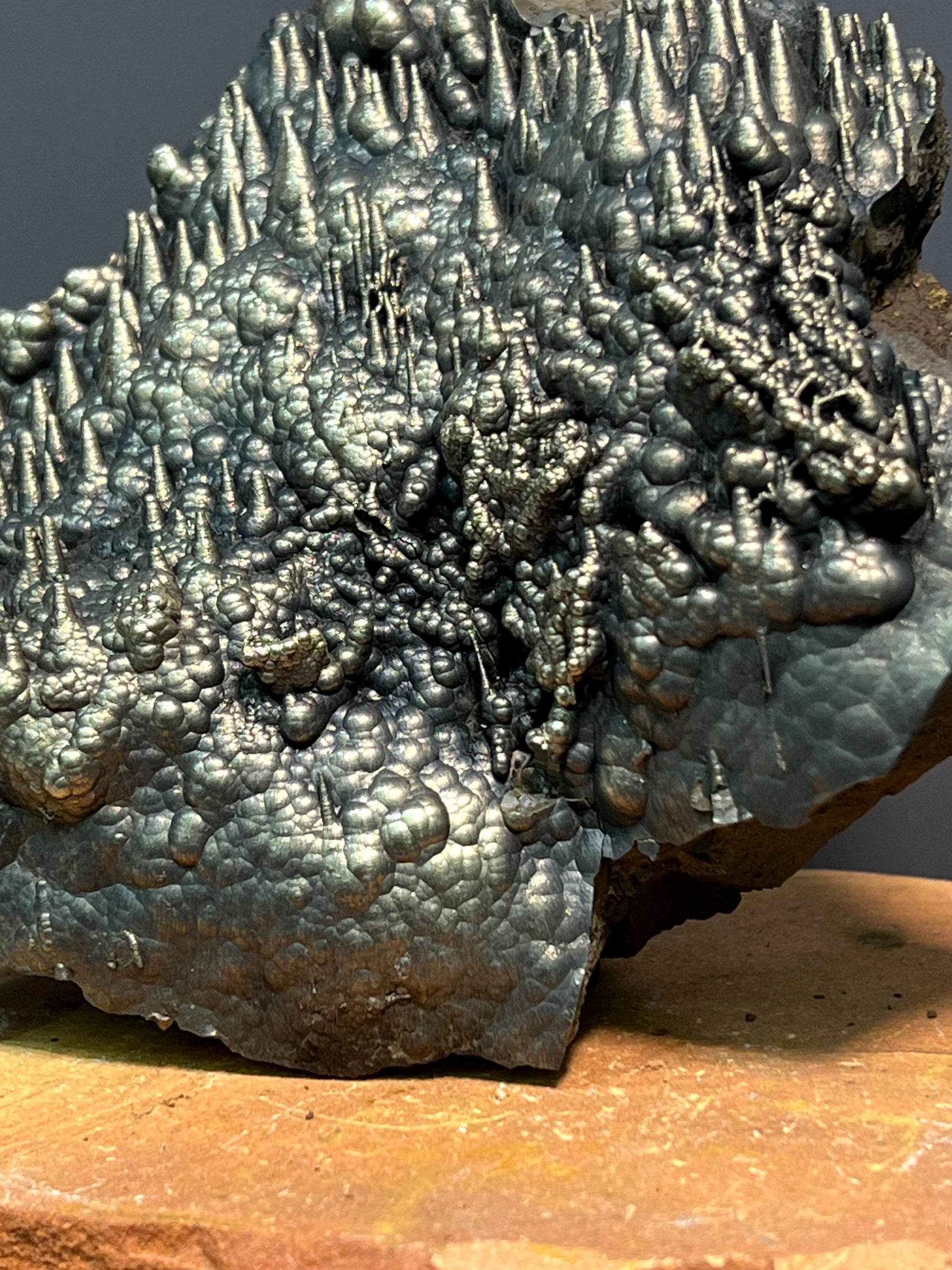 Museum Grade Golden Color Stalactite Goethite, For Special Collection - Crystal Gemstone AE 