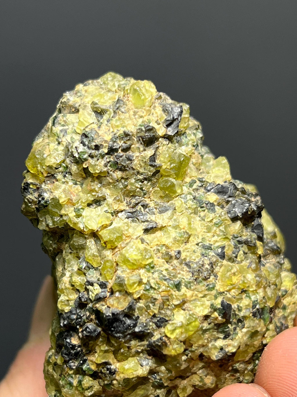 Olivine (Micro Sample) Specimen, 142gram - Crystal Gemstone AE 