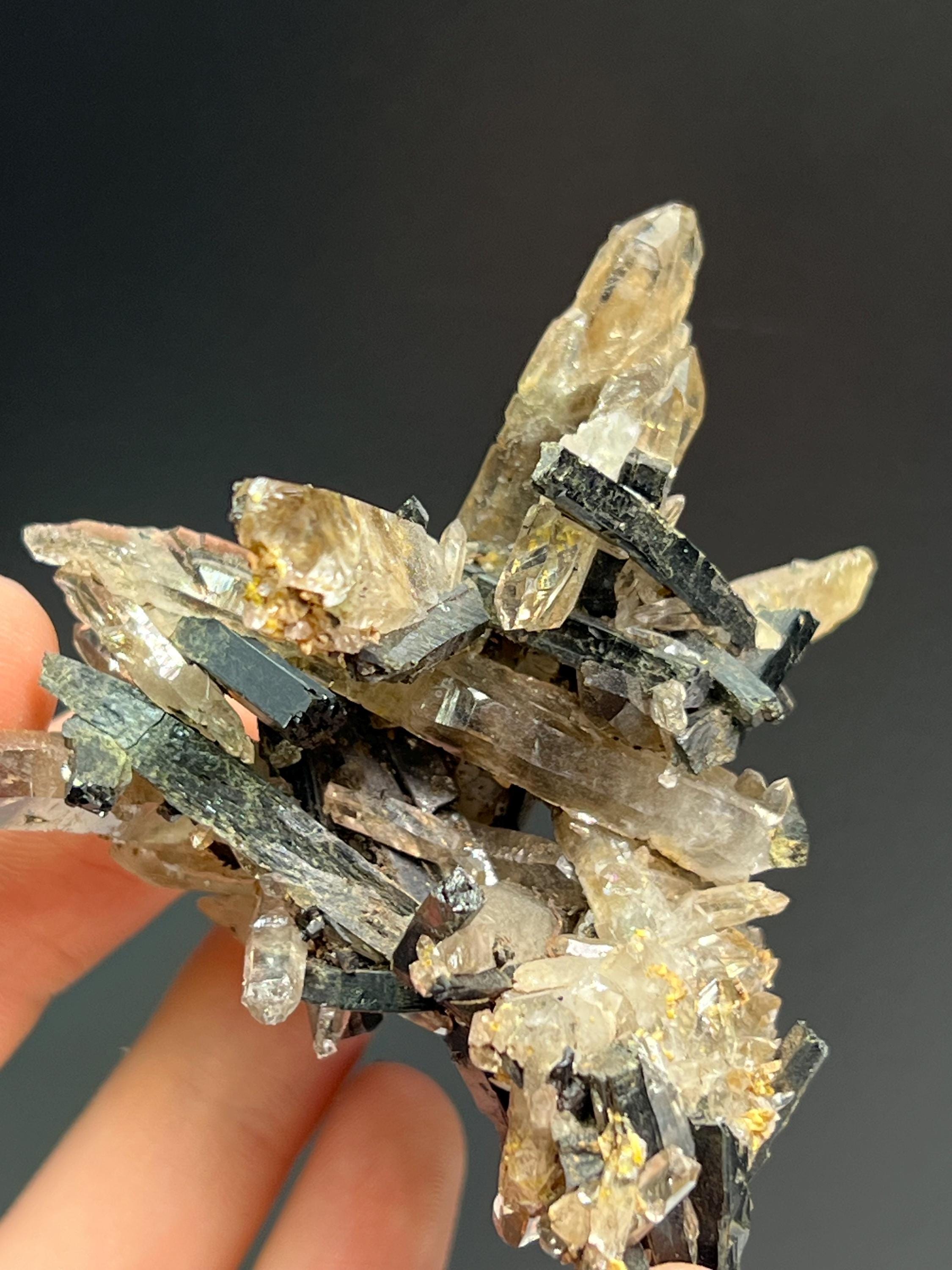 Smoky Quartz With Aegirine - Crystal Gemstone AE 