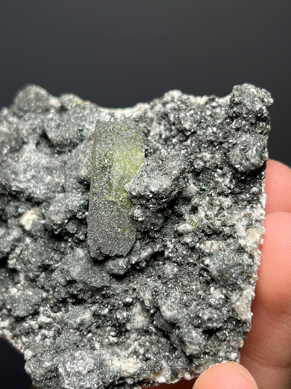 Titanite On Mottranite - Madagascar - Crystal Gemstone AE 