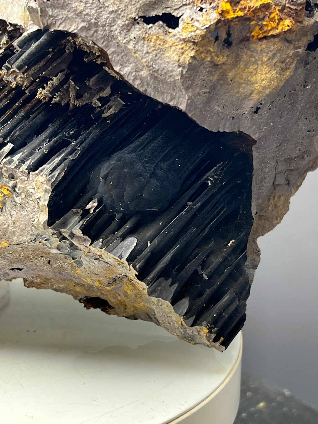 Museum Grade! Limonite And Specularite With Velvet Function Stalactite Goethite Specimen, For Special Collection - Crystal Gemstone AE 