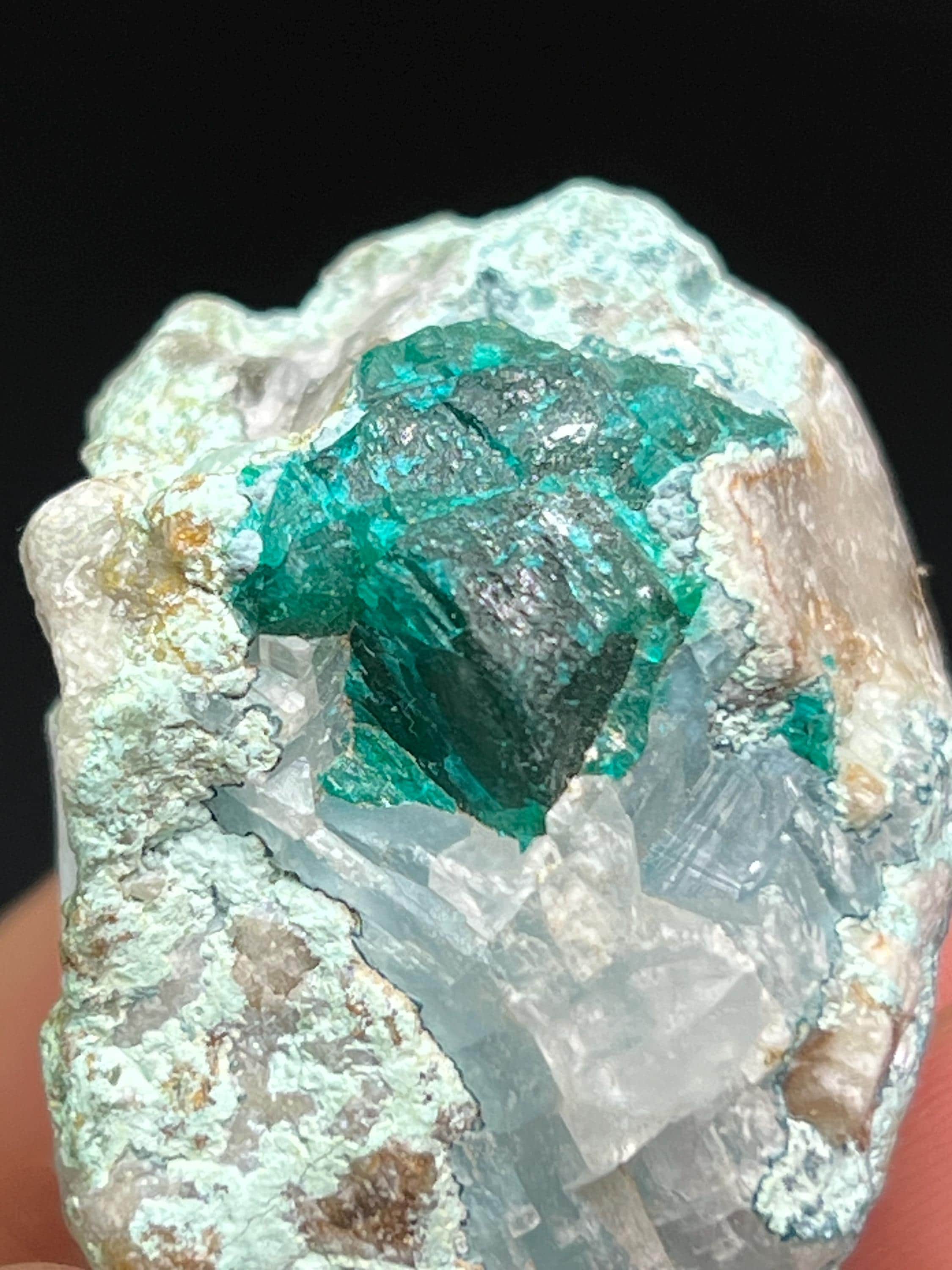 Dioptase On Matrix - Crystal Gemstone AE 