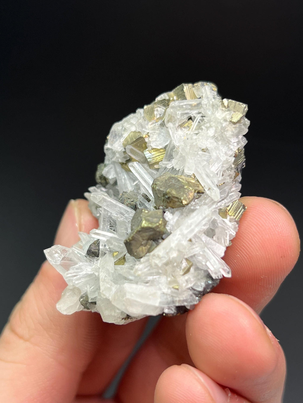 Pyrite And Galena With Crystal Quartz - Crystal Gemstone AE 