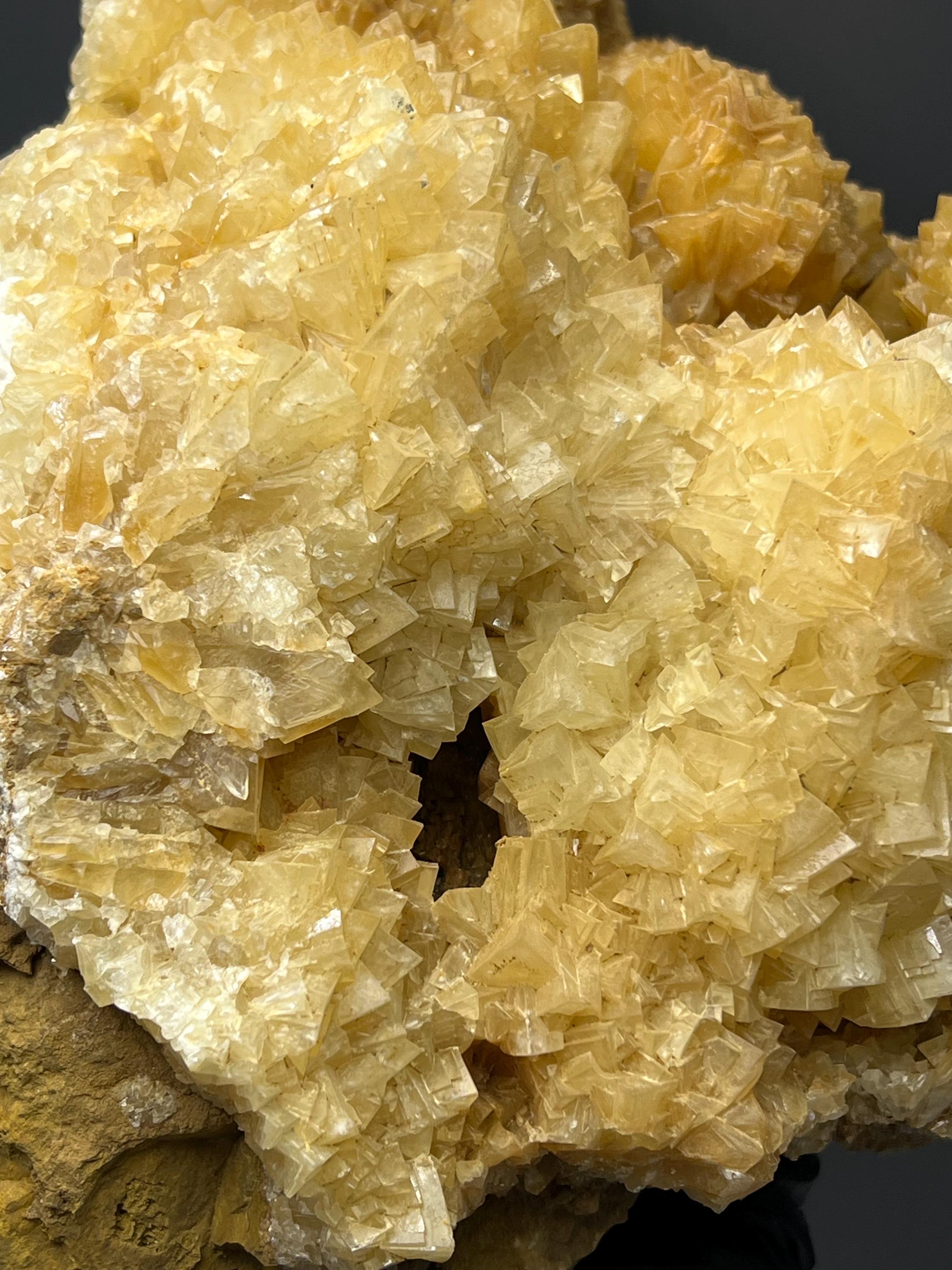 Extra Large Orange Crystal Calcite Specimen - Crystal Gemstone AE 