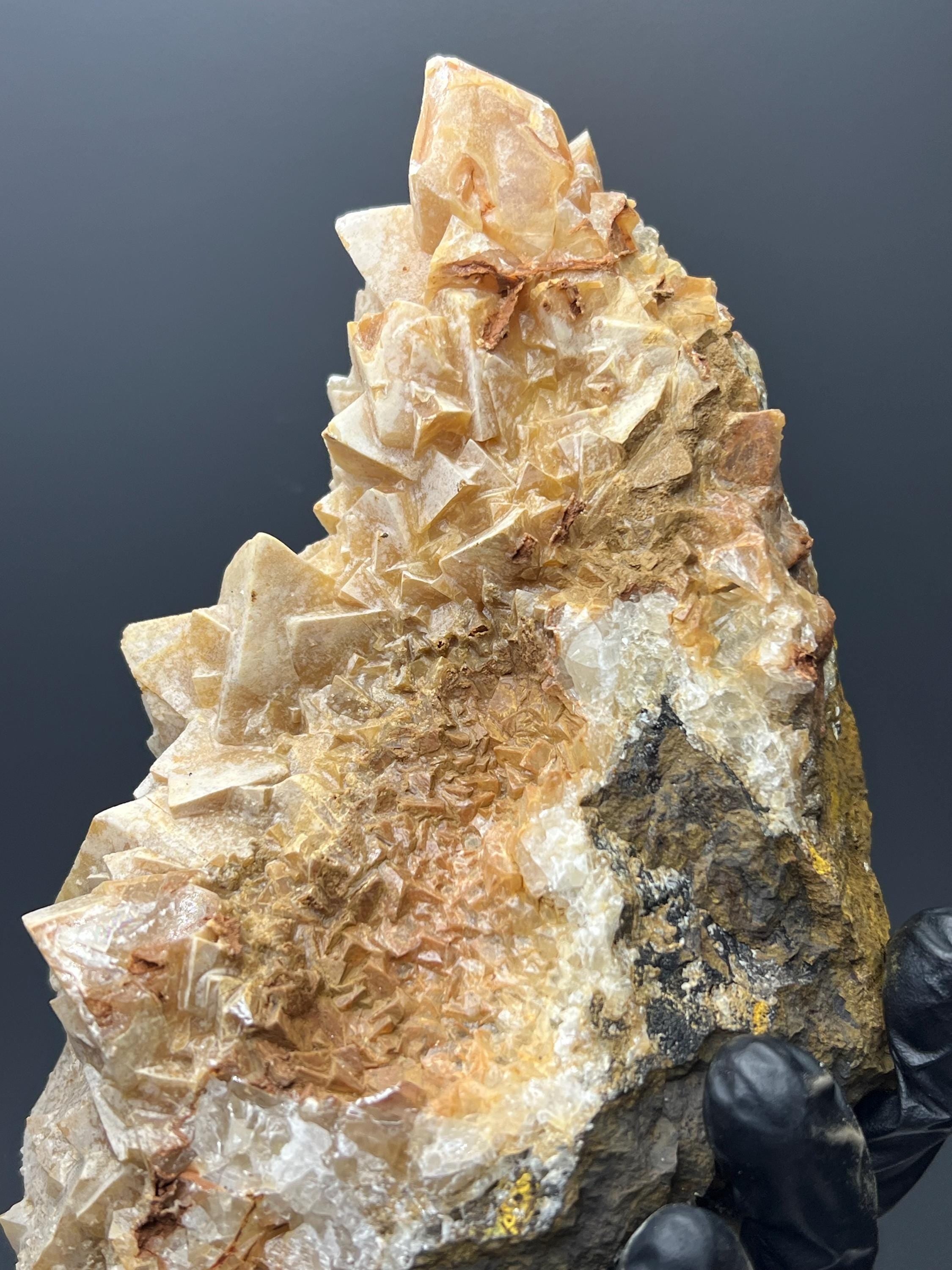 Orange Crystal Calcite Specimen - Kayseri, Turkey - Crystal Gemstone AE 