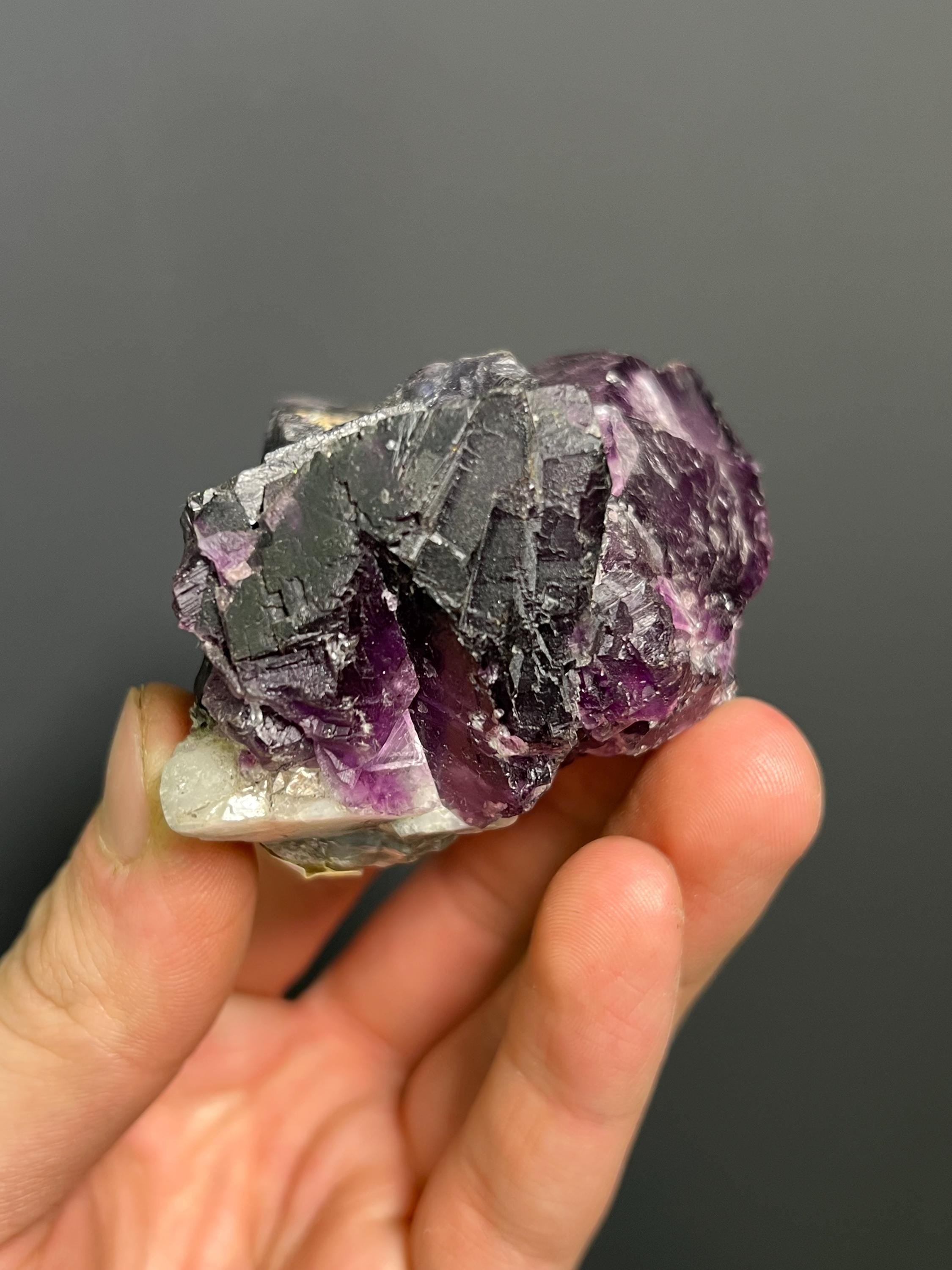 Phantom Purple Fluorite - USA - Crystal Gemstone AE 