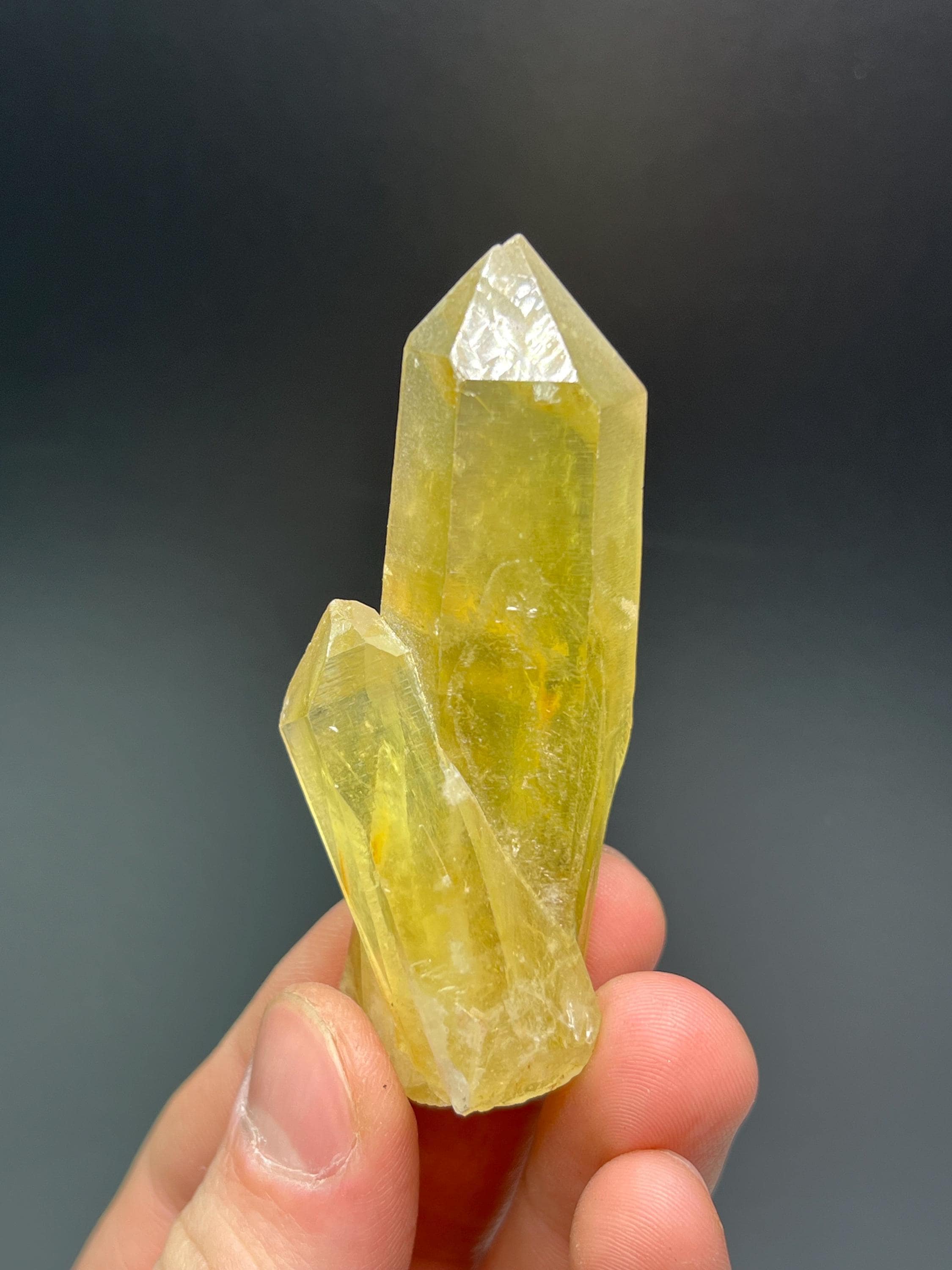 Yellow Crystal Quartz Specimen - Crystal Gemstone AE 