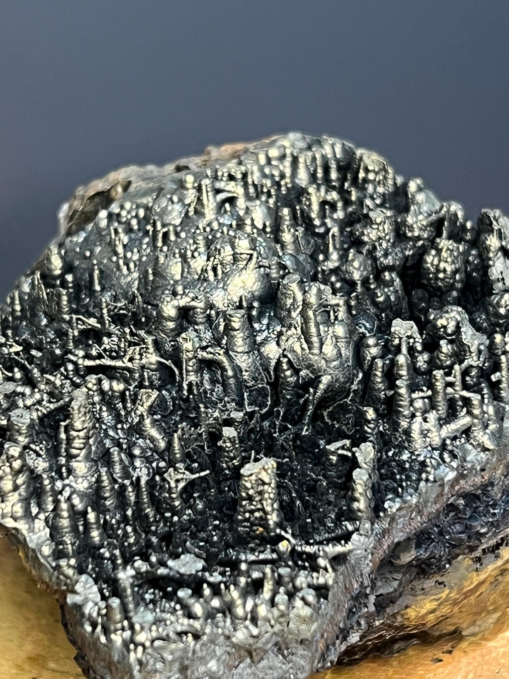 Museum Grade! Very Special Golden Color Stalactite Goethite Specimen - Crystal Gemstone AE 