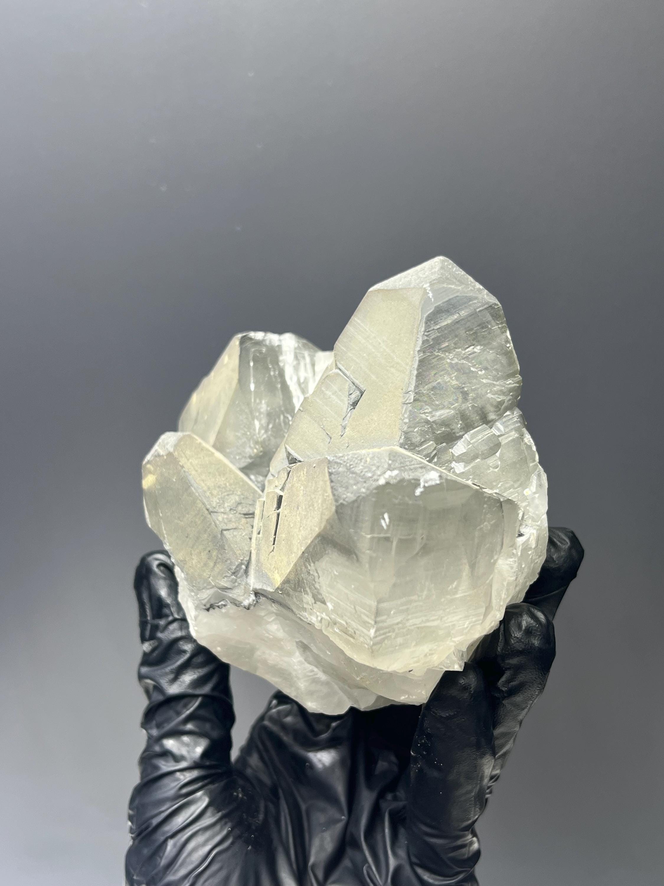 Pyrite Alloy Gray Crystal Calcite - Crystal Gemstone AE 