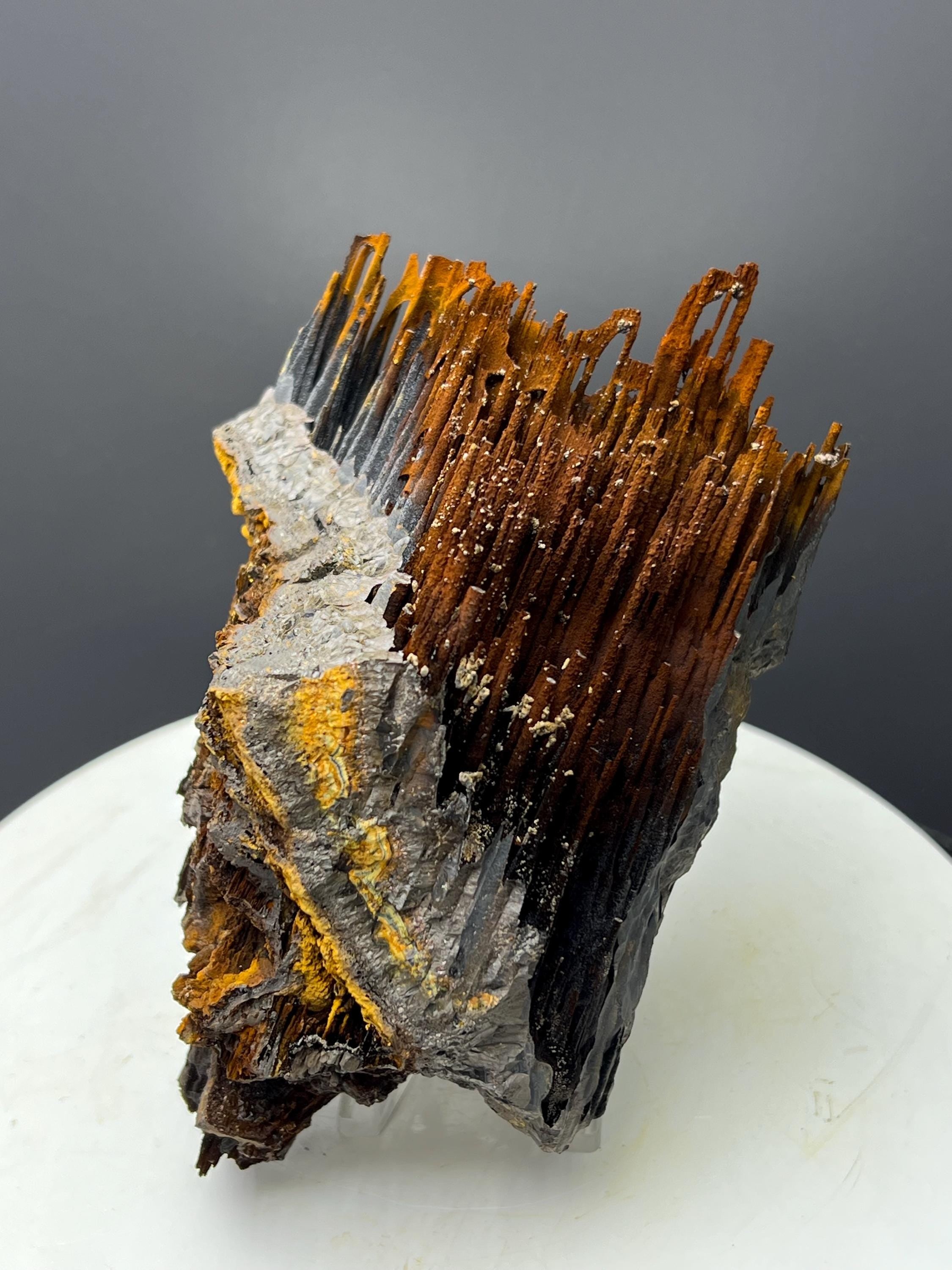 Limonite And Specularite With Velvet Function Stalactite Goethite Specimen - Crystal Gemstone AE 