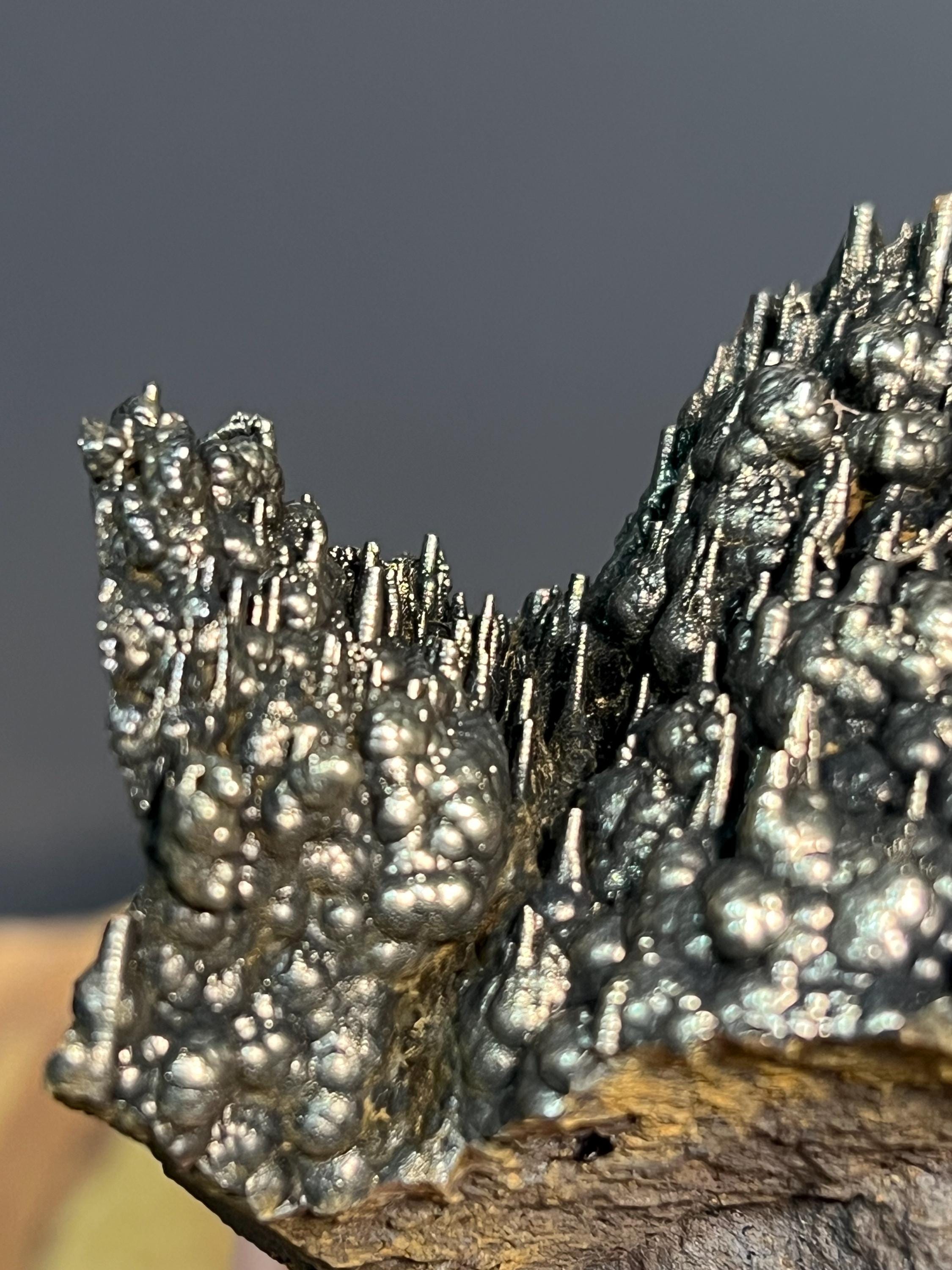 Museum Grade Very Showy Stalactite And Botryoidal Formation Golden Color Goethite, For Special Collection - Crystal Gemstone AE 