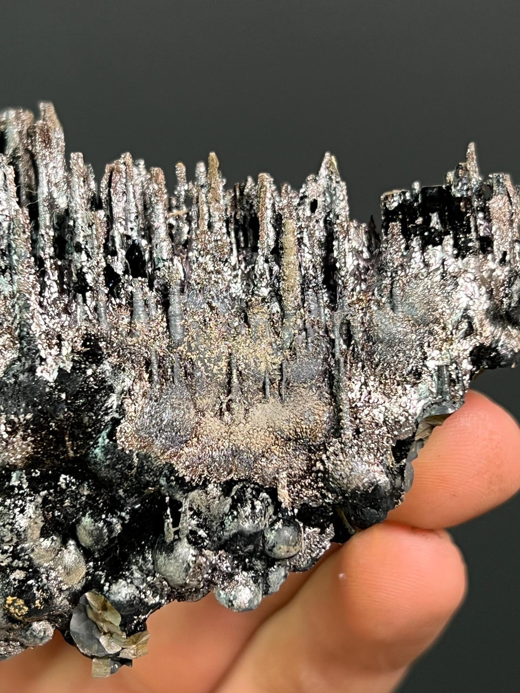 Specularite Goethite Stalactite Mineral Specimen, Starry Night Stone - Crystal Gemstone AE 