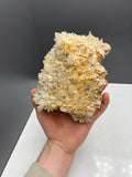 Orange Calcite With Crystal Quartz - Crystal Gemstone AE 