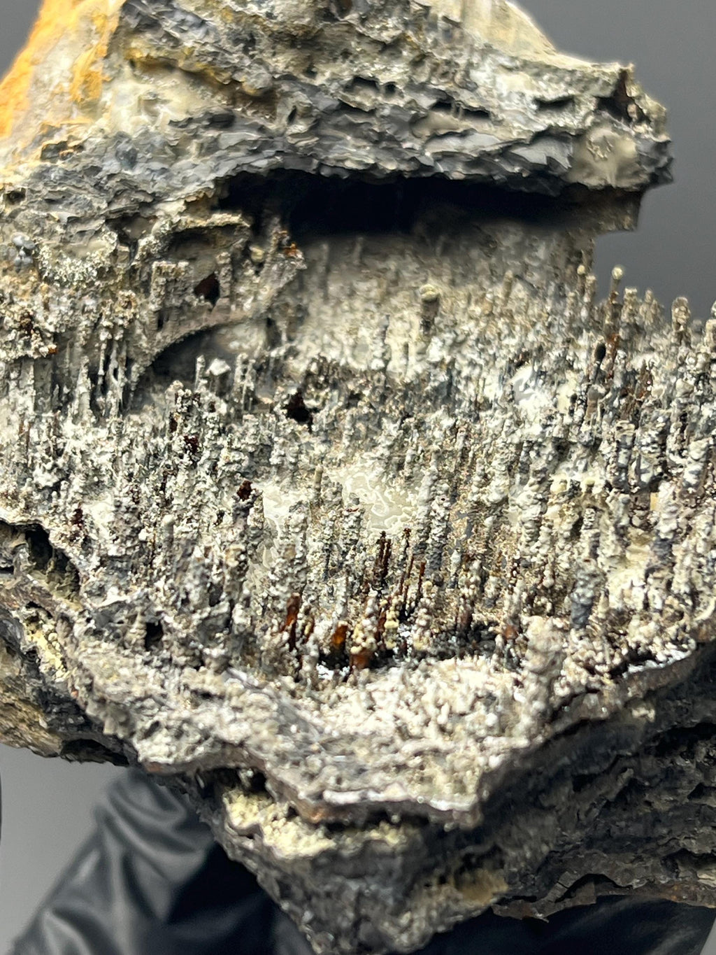 Specularite With Stalactite Goethite Specimen - Crystal Gemstone AE 