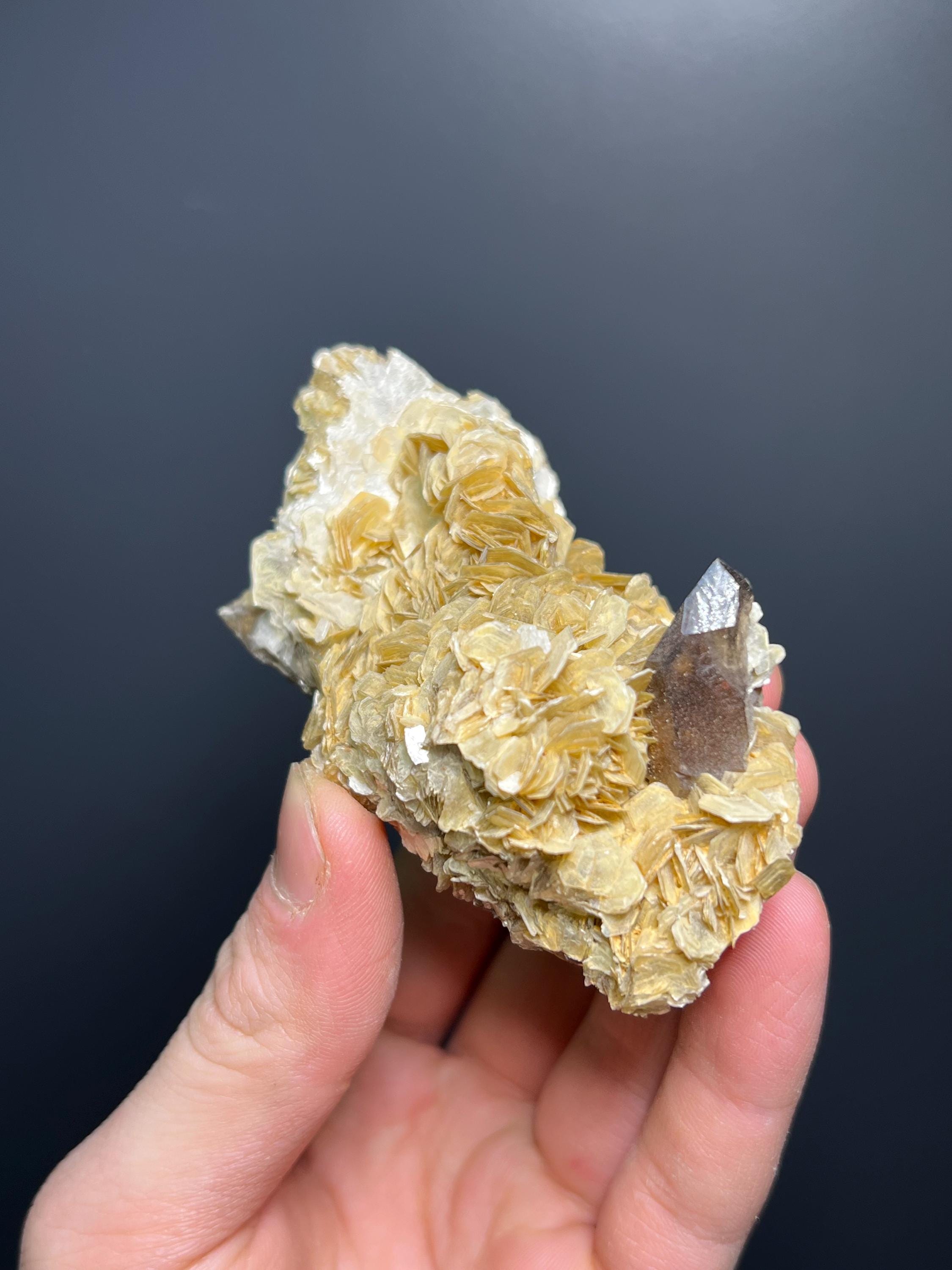 Muscovite With Smoky Quartz - Brazil - Crystal Gemstone AE 