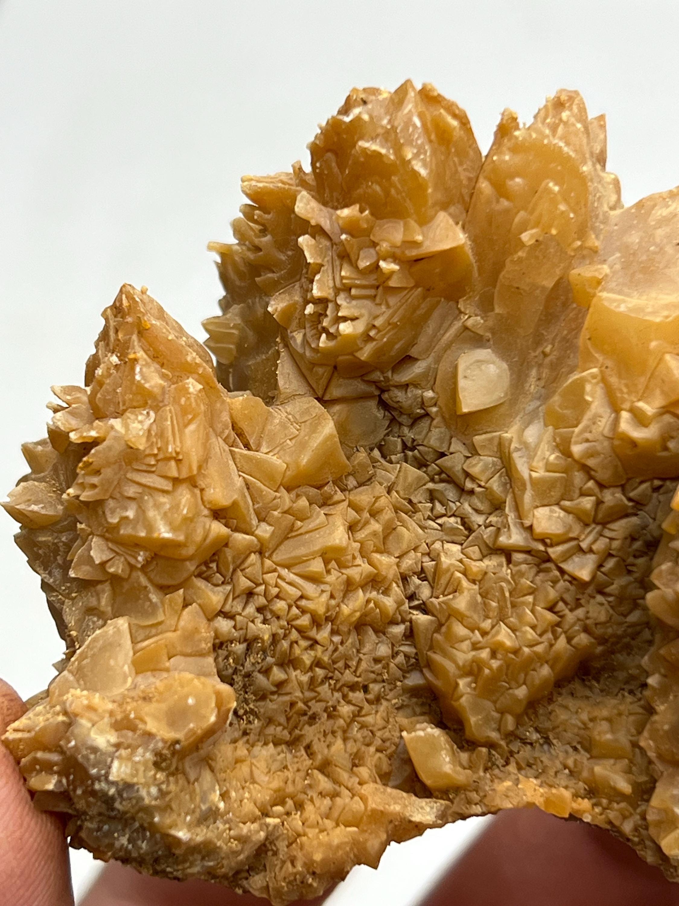Orange Crystal Calcite Mineral, From Turkey - Crystal Gemstone AE 