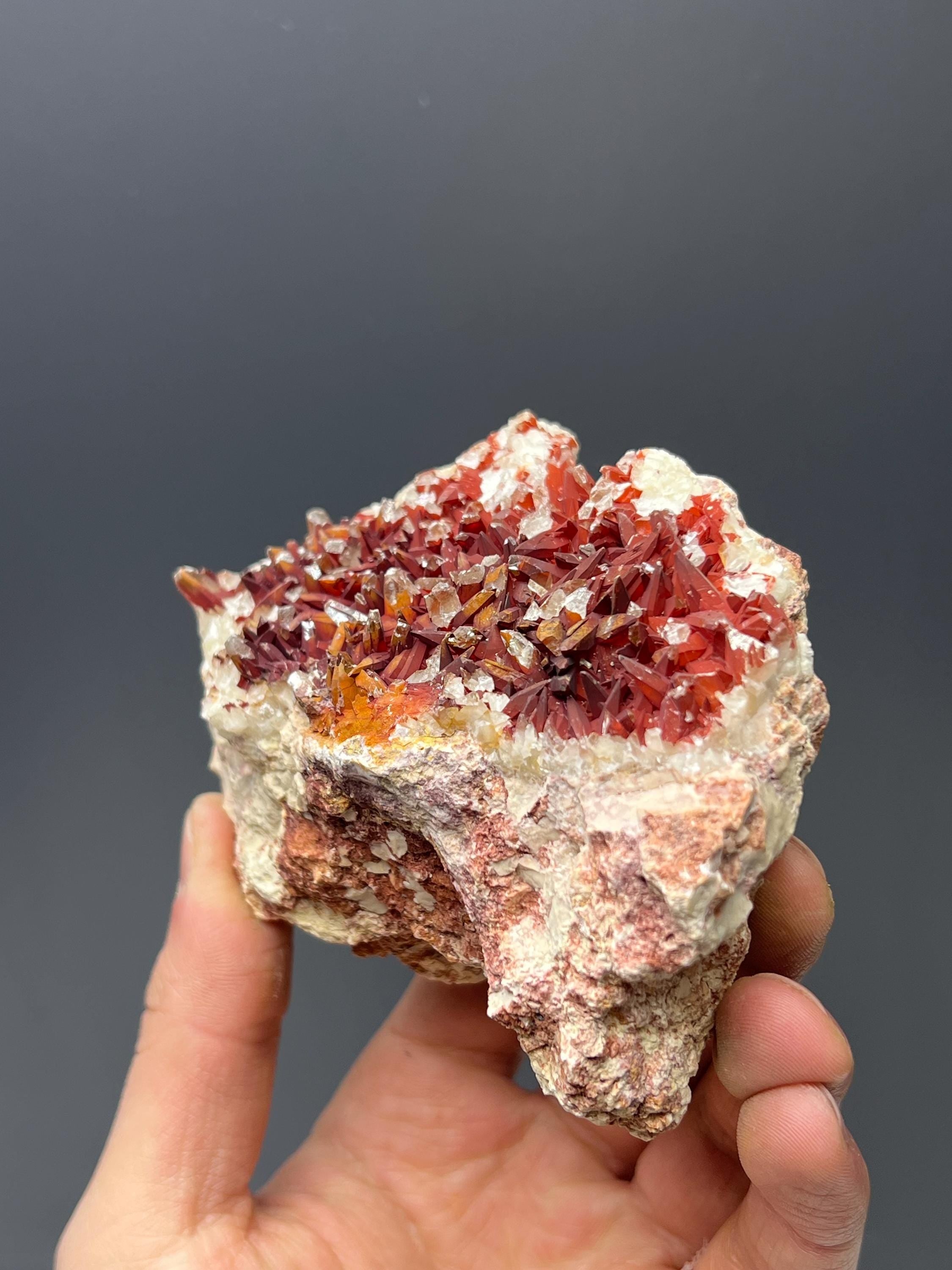 Red Crystal Calcite - Crystal Gemstone AE 