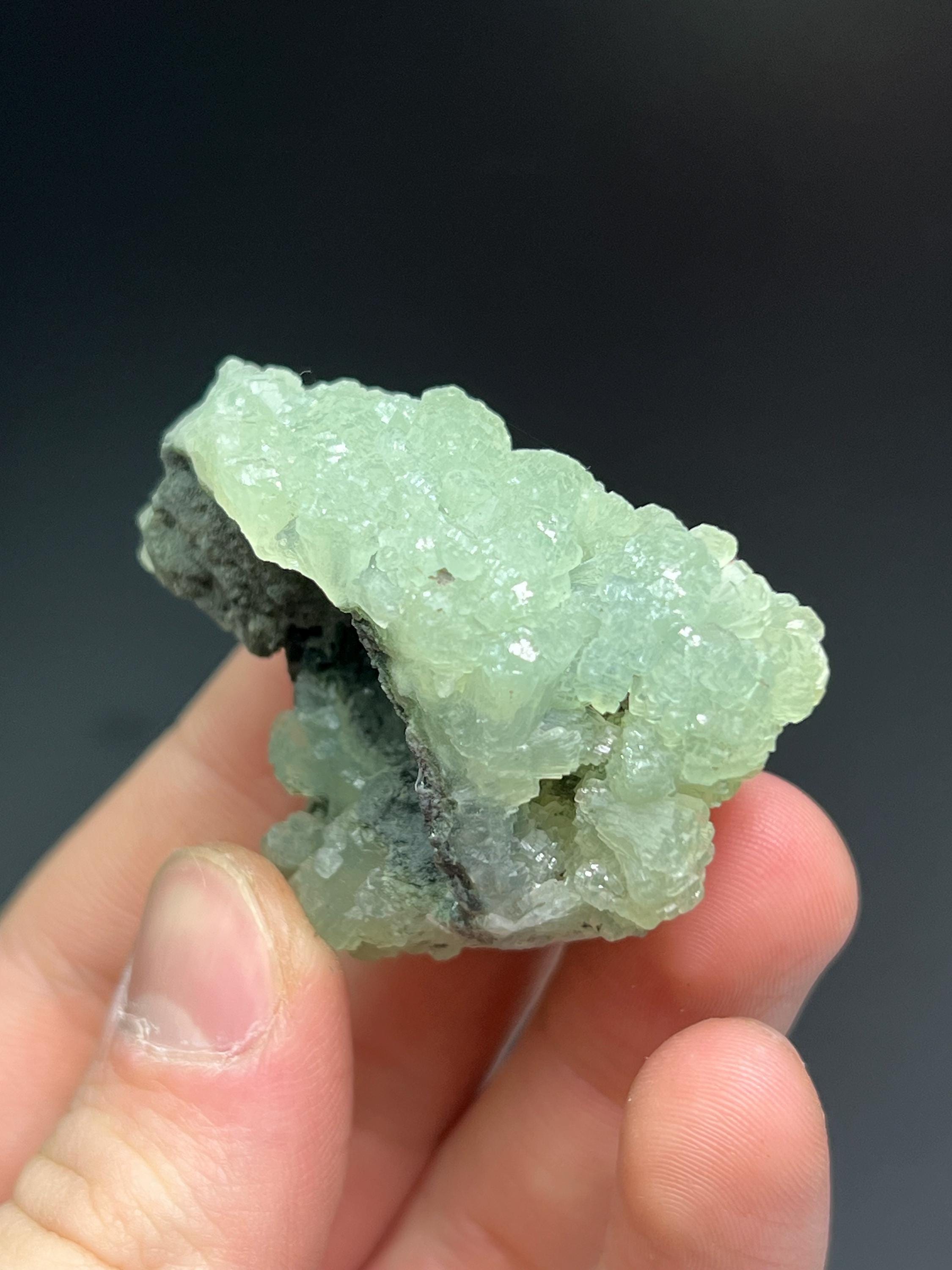 Prehnite With Anhydrite - Crystal Gemstone AE 