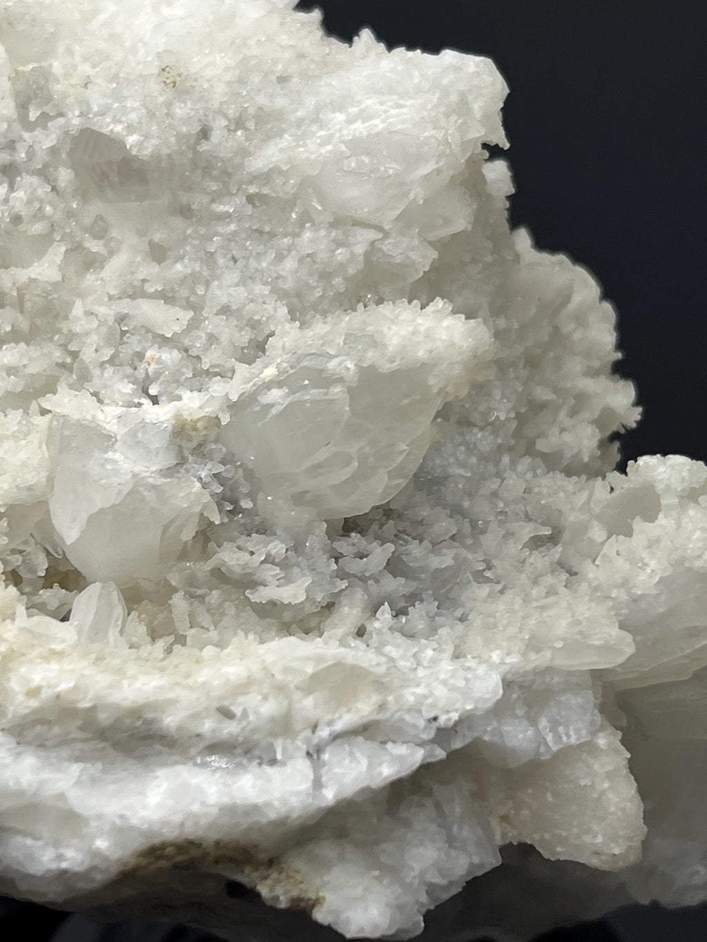 Snow Crystal Calcite With Crystal Quartz Specimen - Crystal Gemstone AE 