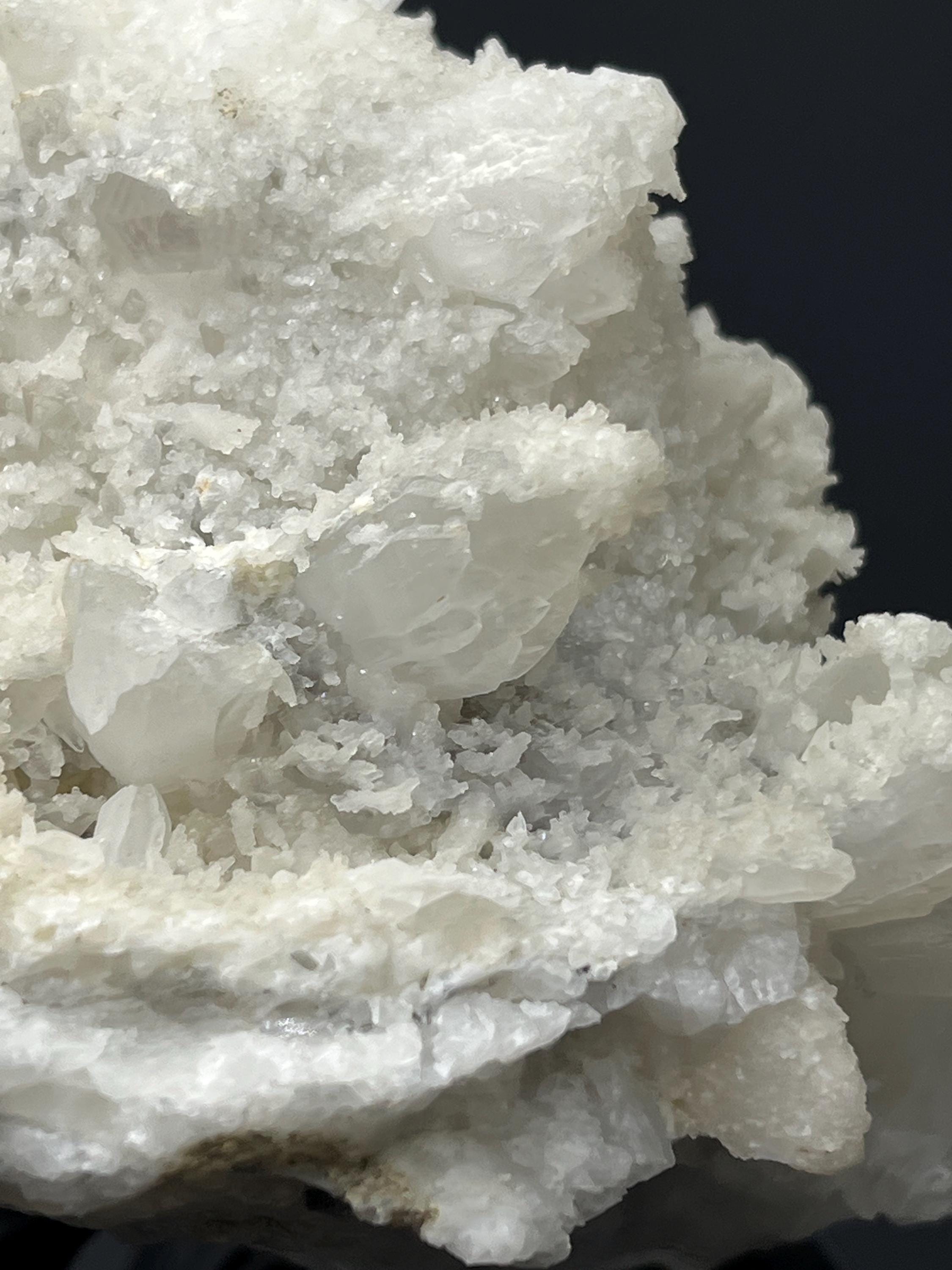 Snow Crystal Calcite With Crystal Quartz Specimen - Crystal Gemstone AE 