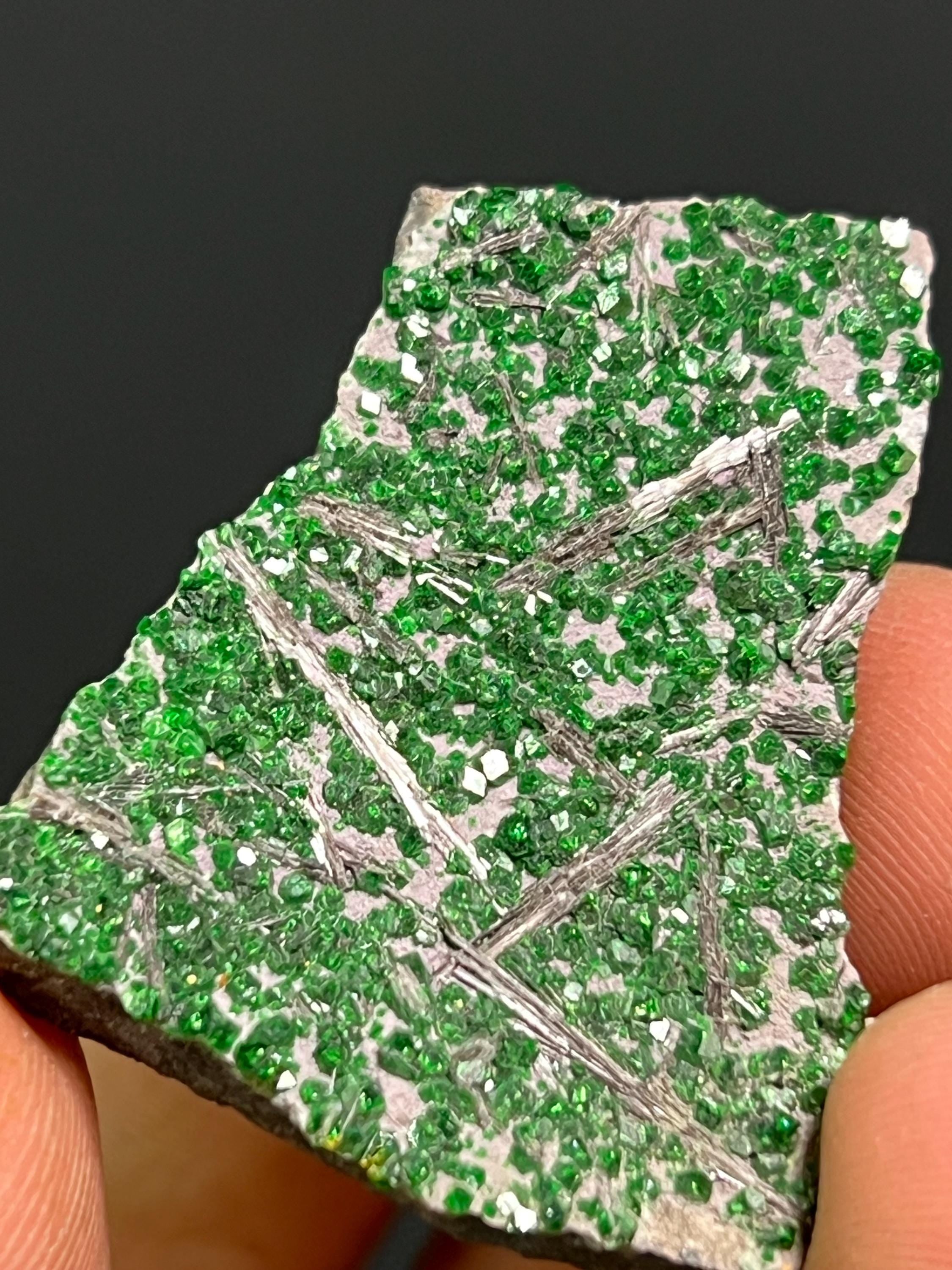 Very Special, Uvarovite Garnet Specimen - Crystal Gemstone AE 
