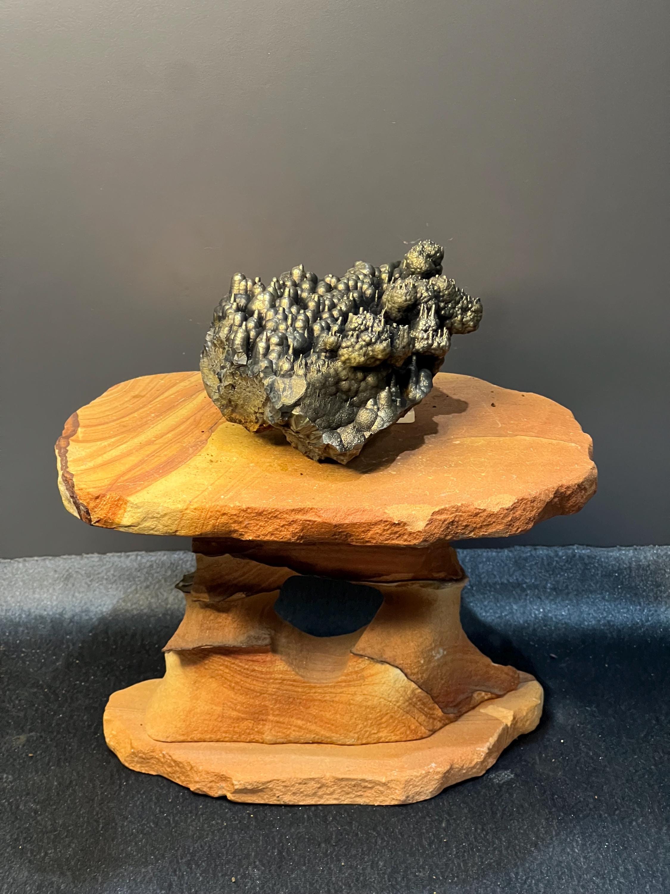 Museum Quality, Very Special Golden Color Stalactite Goethite Specimen - Crystal Gemstone AE 