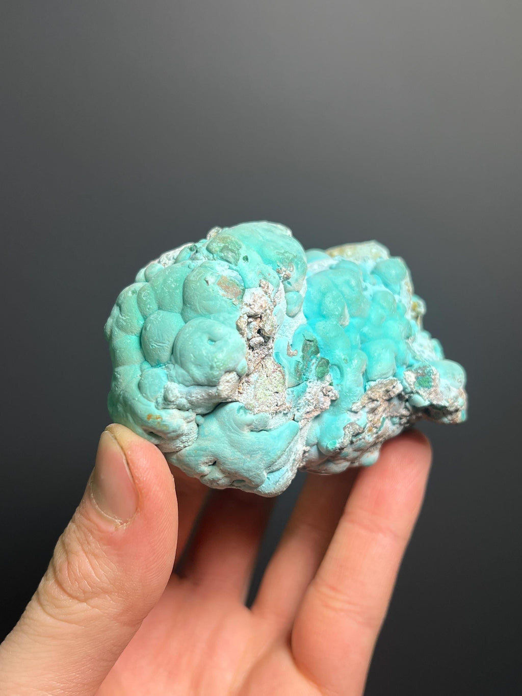Turquoise Rosasite Specimen, Botryoidal Mineral, Mexico, 176gram - Crystal Gemstone AE 