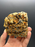 Spessarnite Garnet With Smokey Quartz, From China - Crystal Gemstone AE 