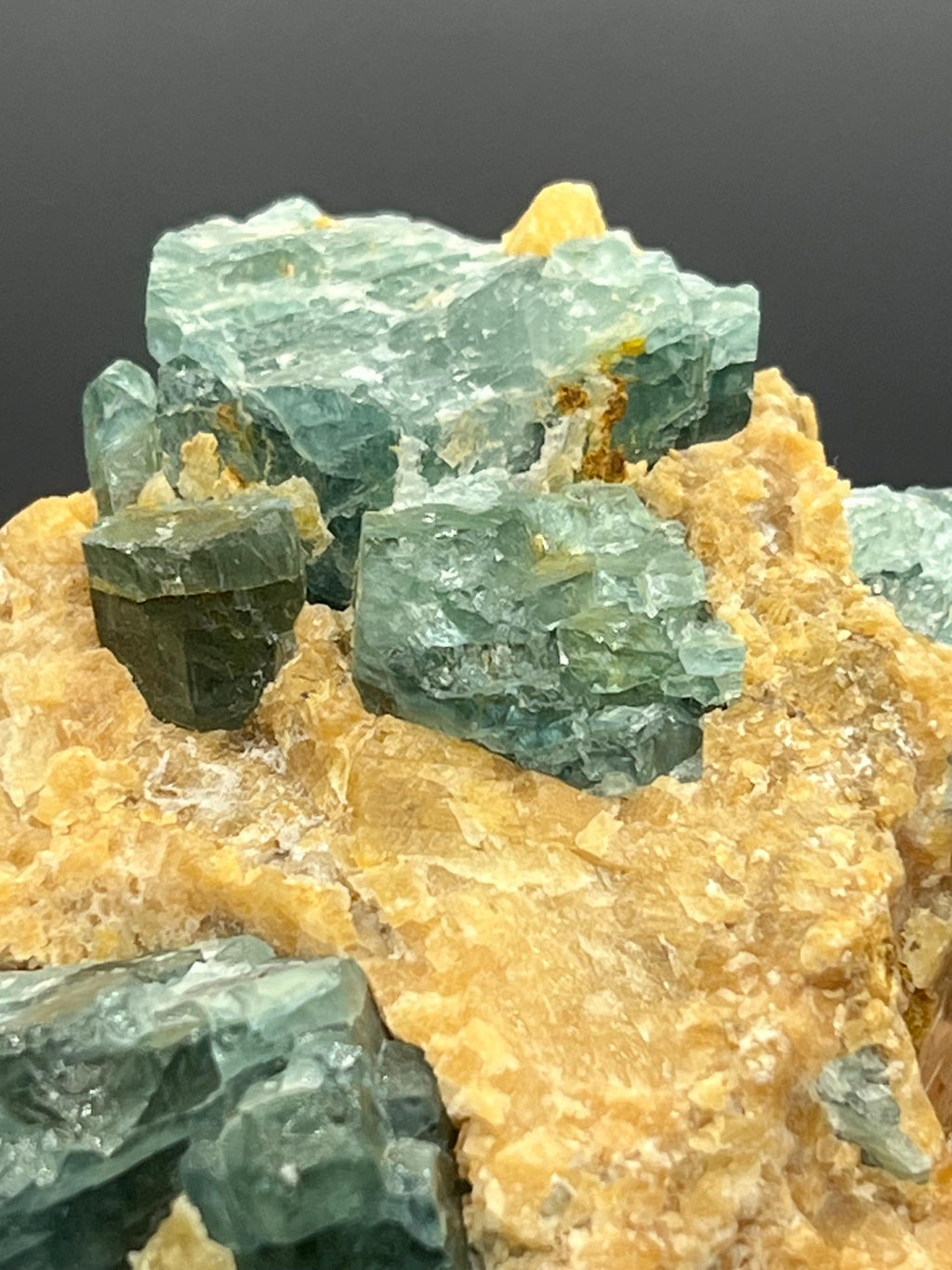 Fluorapatite In Calcite, From Russia - Crystal Gemstone AE 