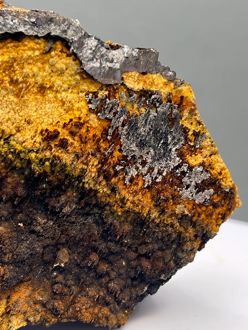 Limonite And Specularite On Stalactite Botryoidal Formation Goethite - Crystal Gemstone AE 