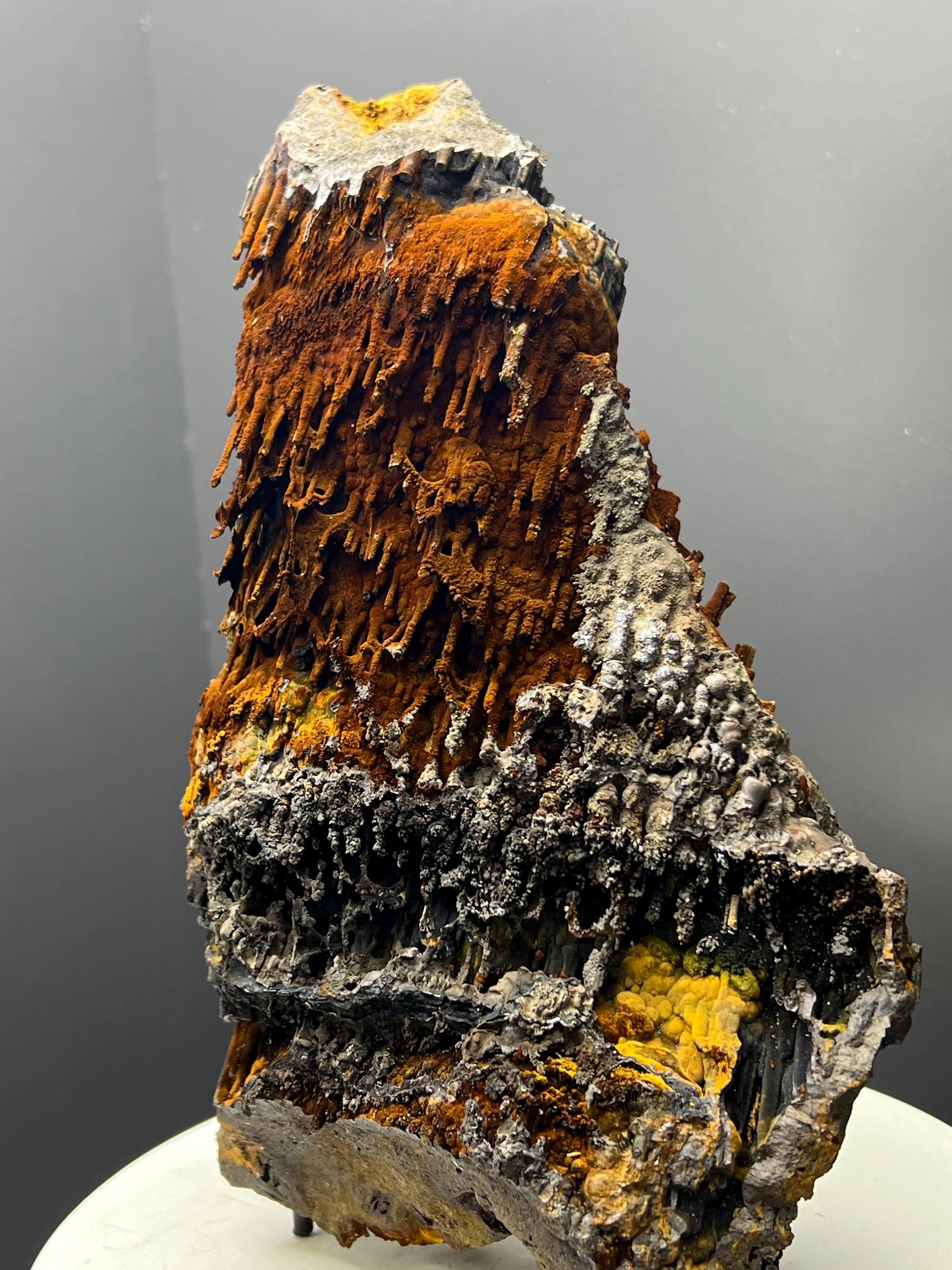 Museum Quality! Very Special Limonite And Specularite With Stalactite Goethite Specimen, For Special Collection - Crystal Gemstone AE 