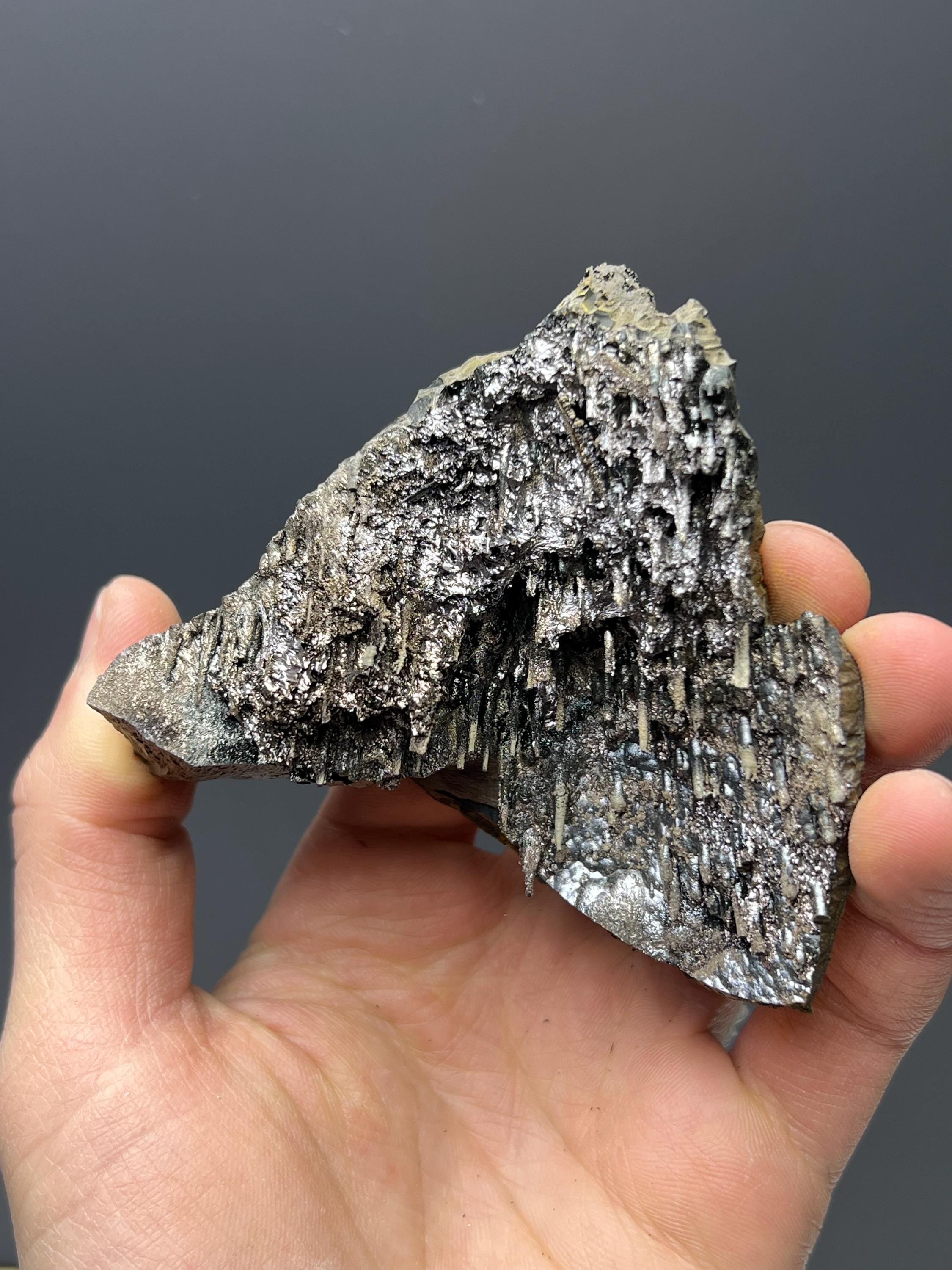 Specularite With Stalactite Goethite - Crystal Gemstone AE 
