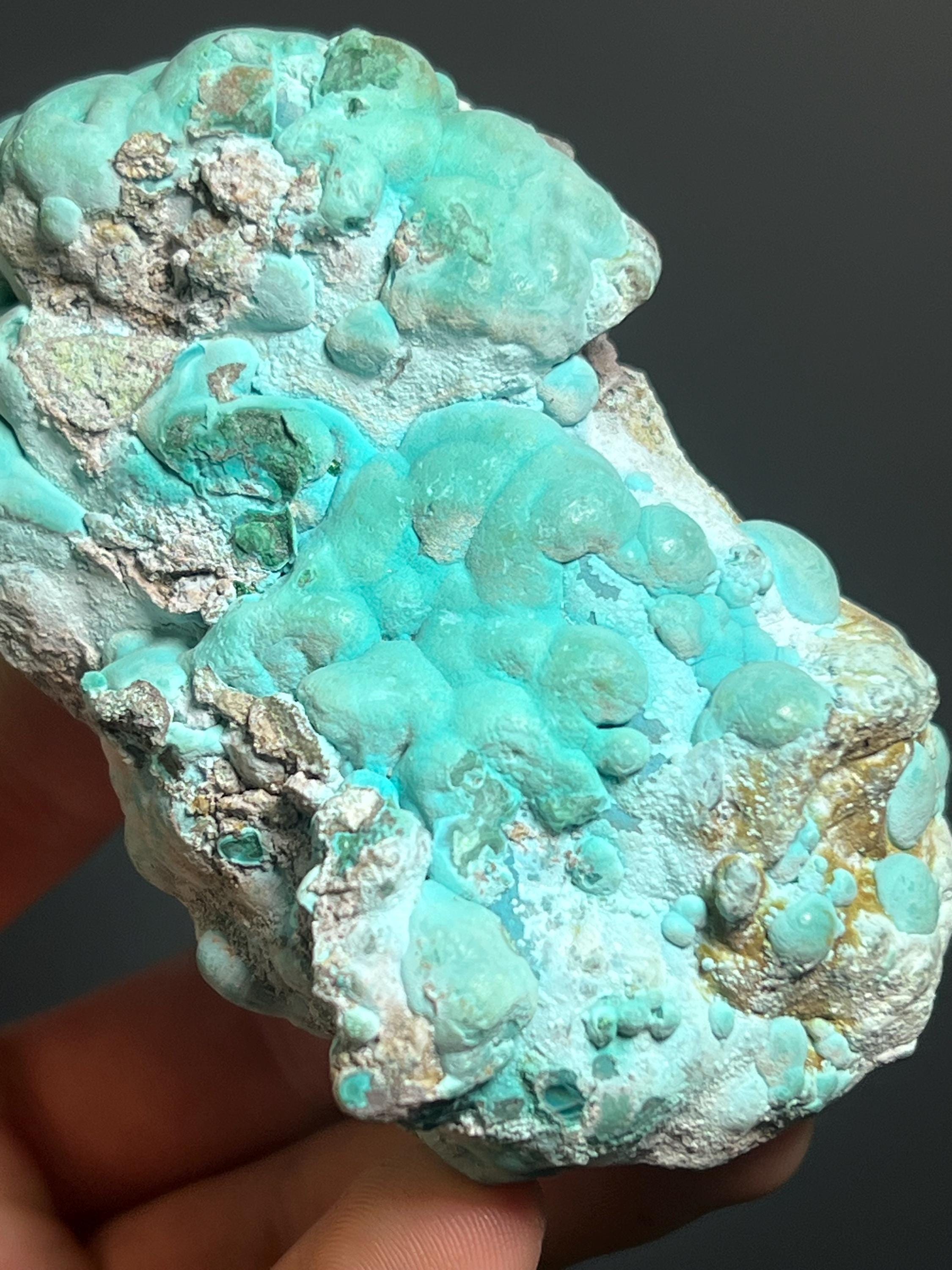 Turquoise Rosasite Specimen, Botryoidal Mineral, Mexico, 176gram - Crystal Gemstone AE 