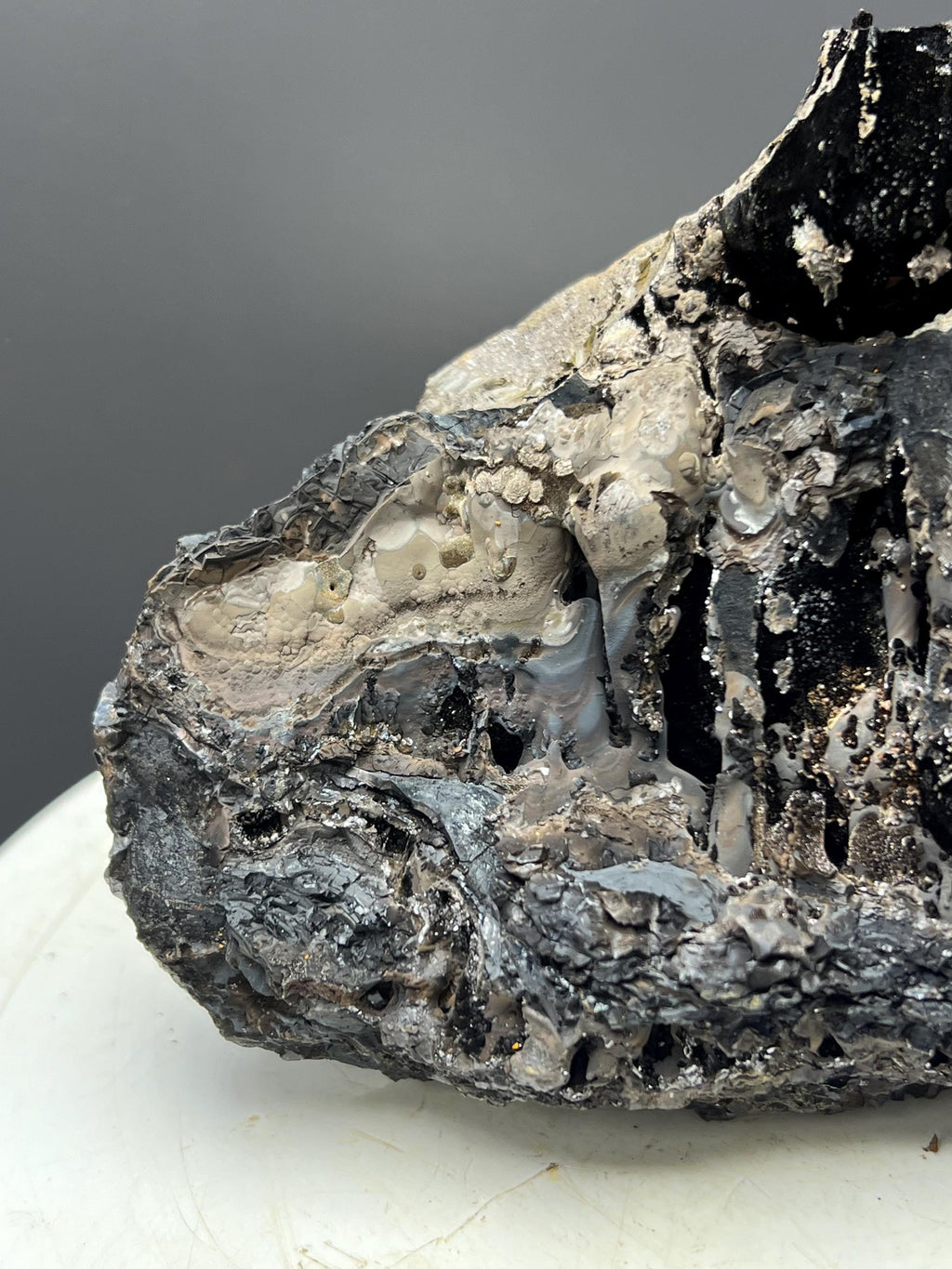 Very Showy! Specularite With Stalactite Goethite Specimen - Crystal Gemstone AE 