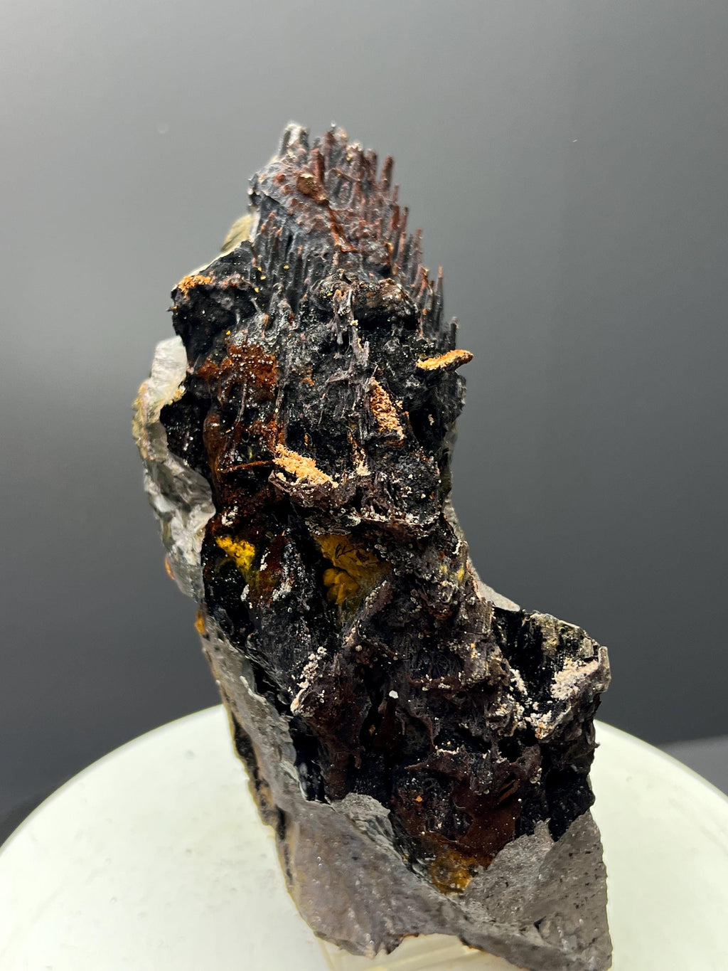 Very Showy! Limonite And Specularite With Velvet Stalactite Goethite Specimen, For Special Collection - Crystal Gemstone AE 